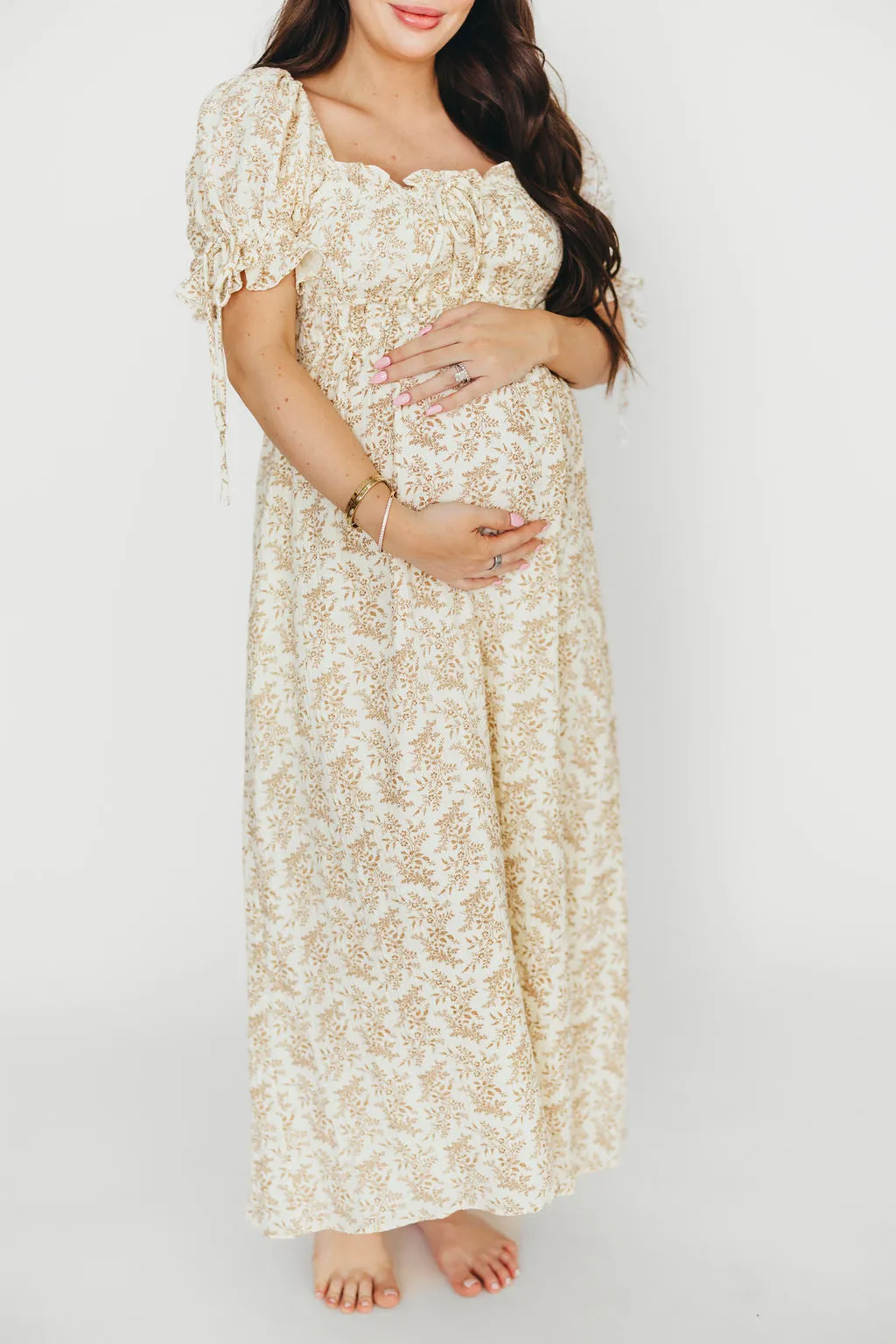 100% Cotton Savanna Steppe Dress in Taupe - Bump Friendly & Inclusive Sizing (S-3XL)