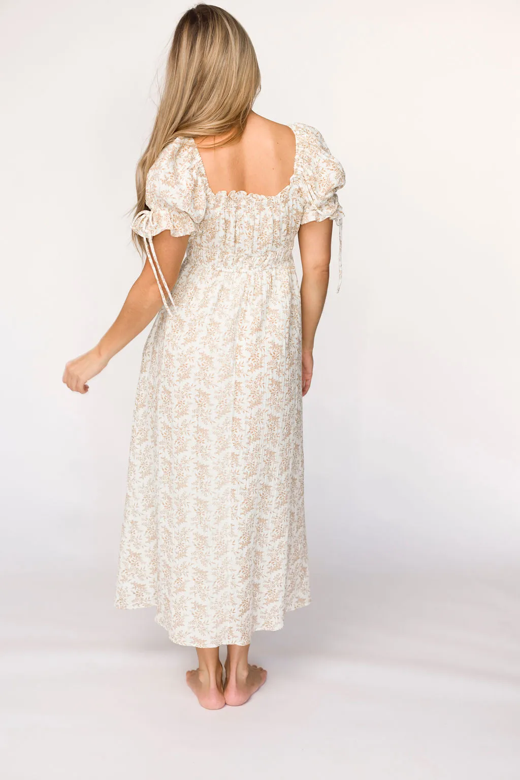100% Cotton Savanna Steppe Dress in Taupe - Bump Friendly & Inclusive Sizing (S-3XL)