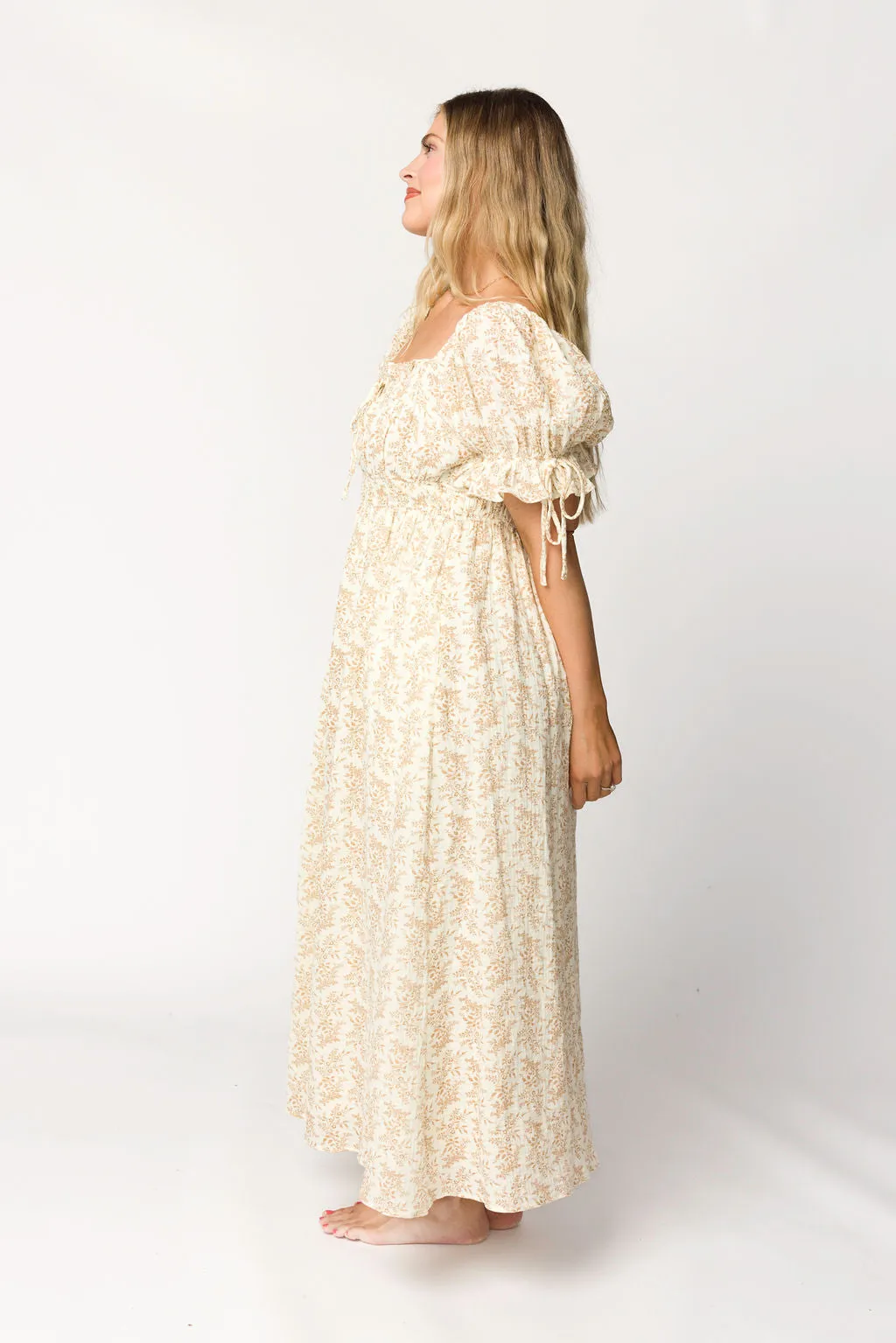 100% Cotton Savanna Steppe Dress in Taupe - Bump Friendly & Inclusive Sizing (S-3XL)