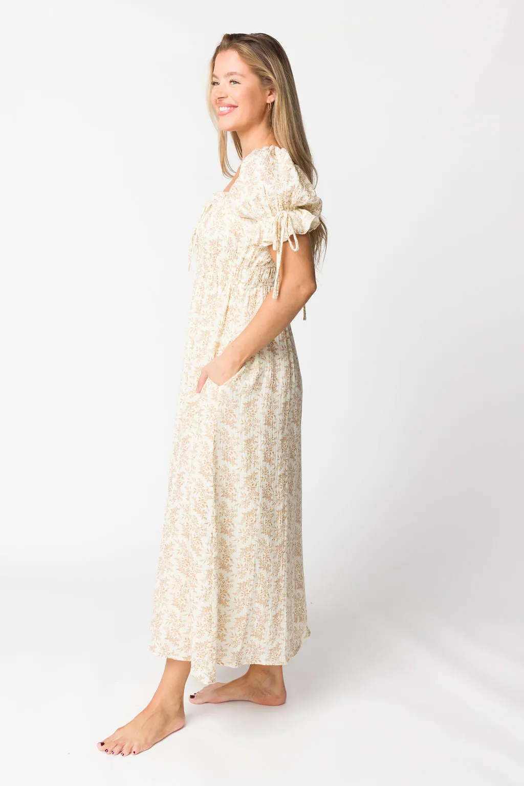 100% Cotton Savanna Steppe Dress in Taupe - Bump Friendly & Inclusive Sizing (S-3XL)