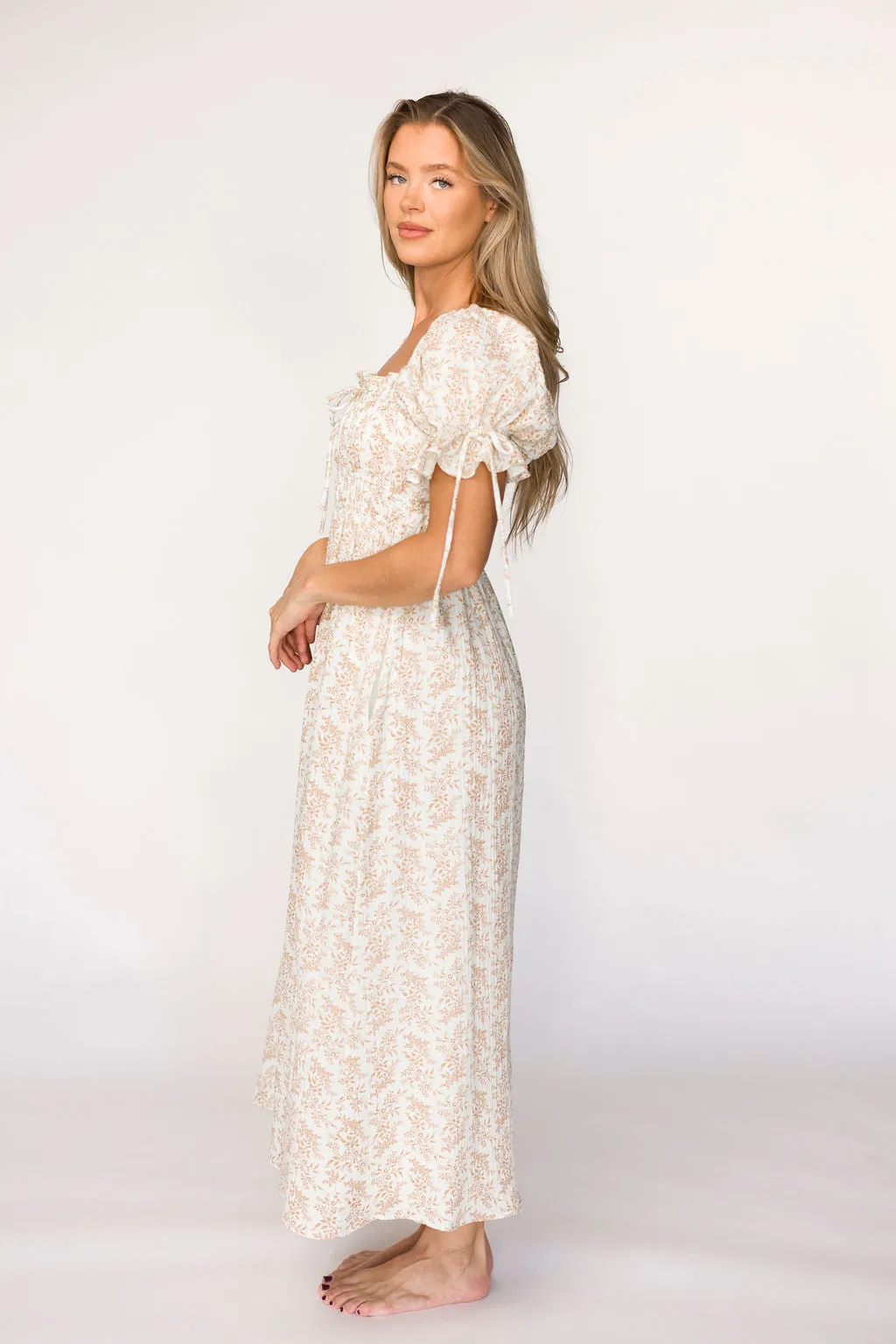 100% Cotton Savanna Steppe Dress in Taupe - Bump Friendly & Inclusive Sizing (S-3XL)
