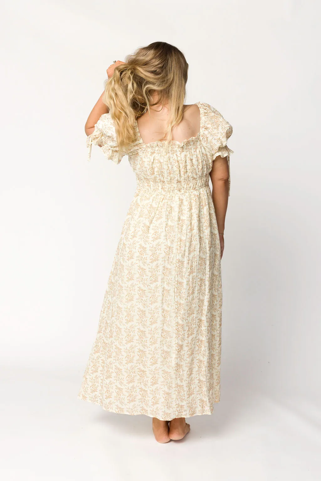 100% Cotton Savanna Steppe Dress in Taupe - Bump Friendly & Inclusive Sizing (S-3XL)