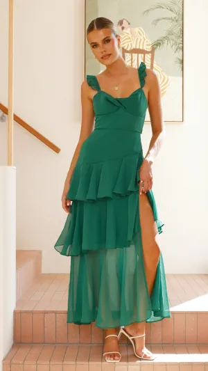 Achelle Maxi Dress - Forest Green