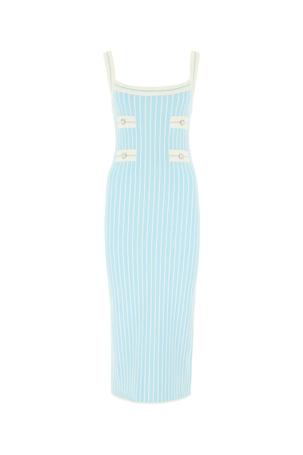 Alessandra Rich Strip-Knitted Dress
