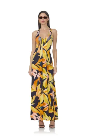 Aliza Dress - Navy Tropical