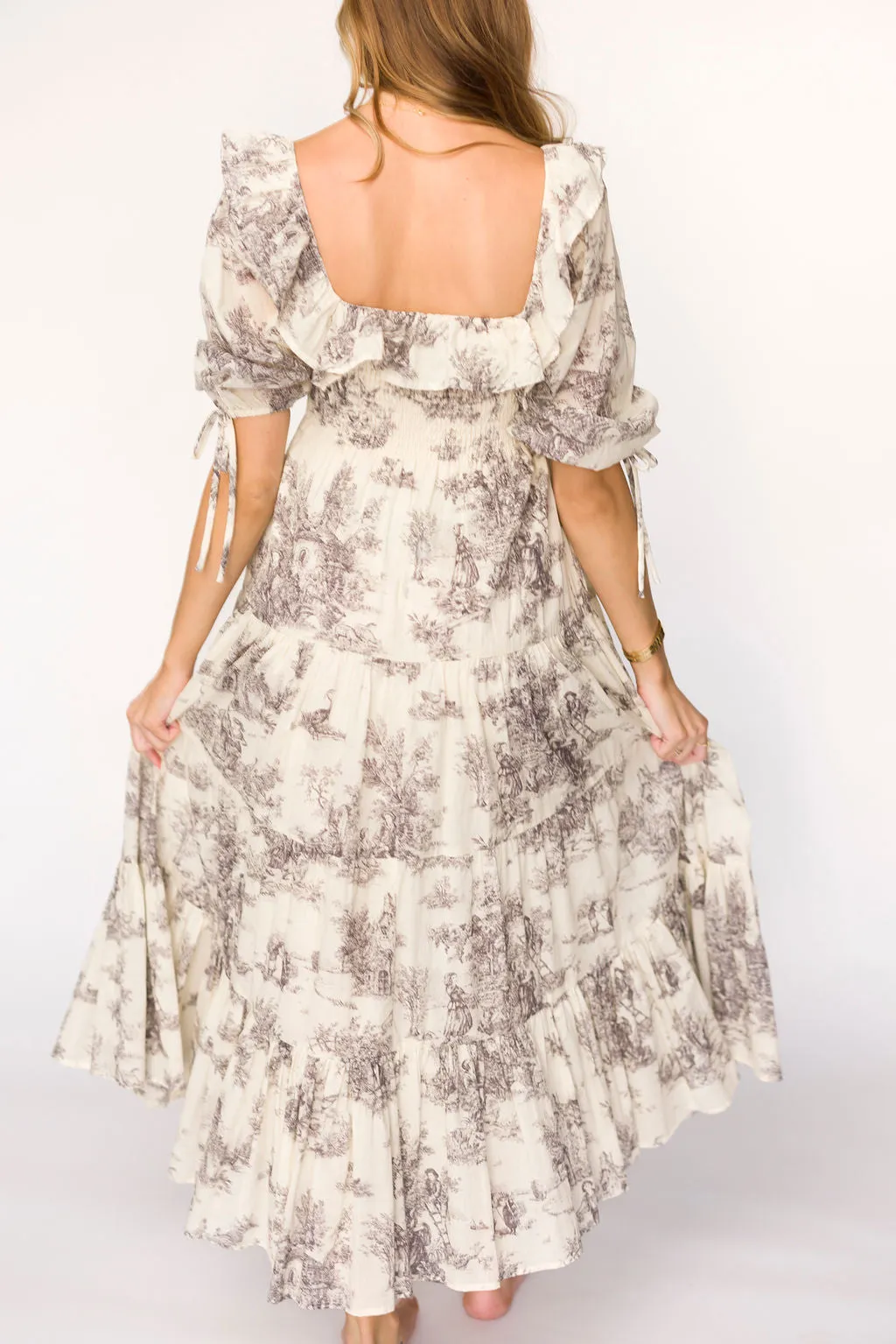 Amali Dress in Ivory - 100% Cotton & Bump Friendly