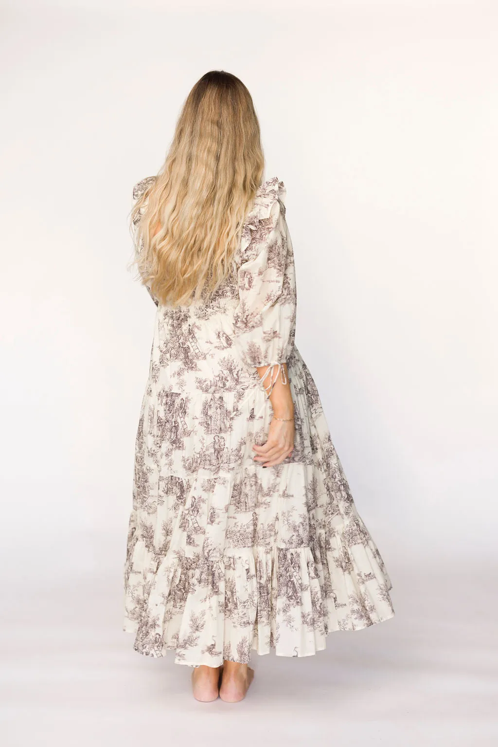 Amali Dress in Ivory - 100% Cotton & Bump Friendly