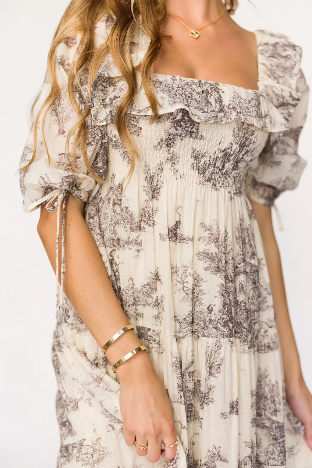 Amali Dress in Ivory - 100% Cotton & Bump Friendly