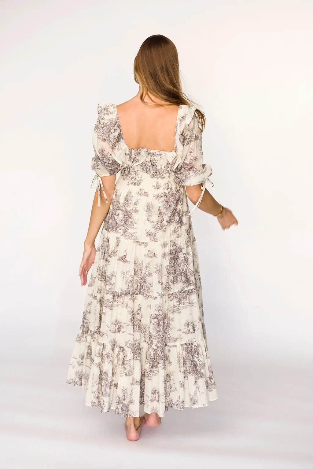 Amali Dress in Ivory - 100% Cotton & Bump Friendly