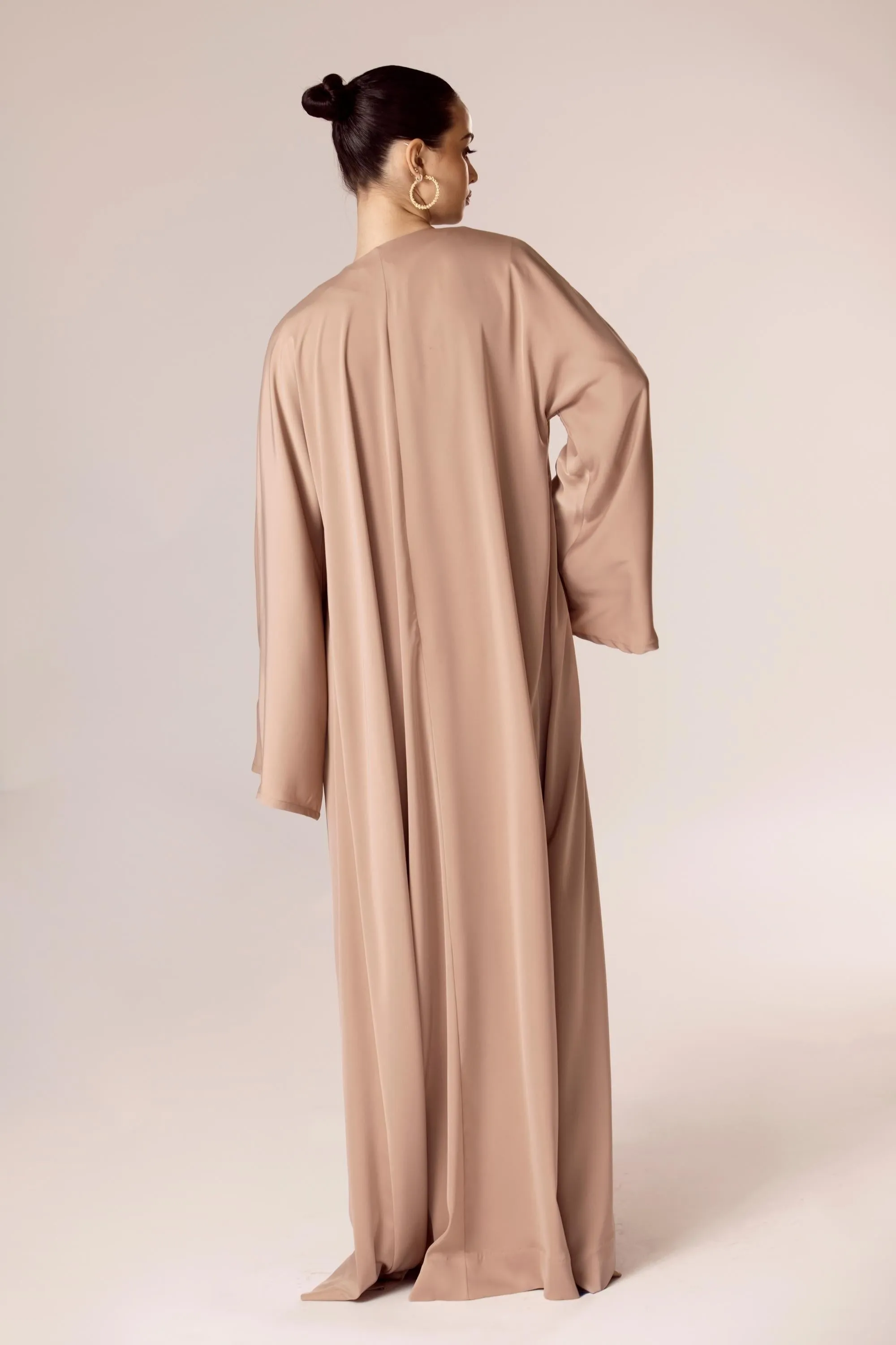 Angelina Open Abaya - Mink