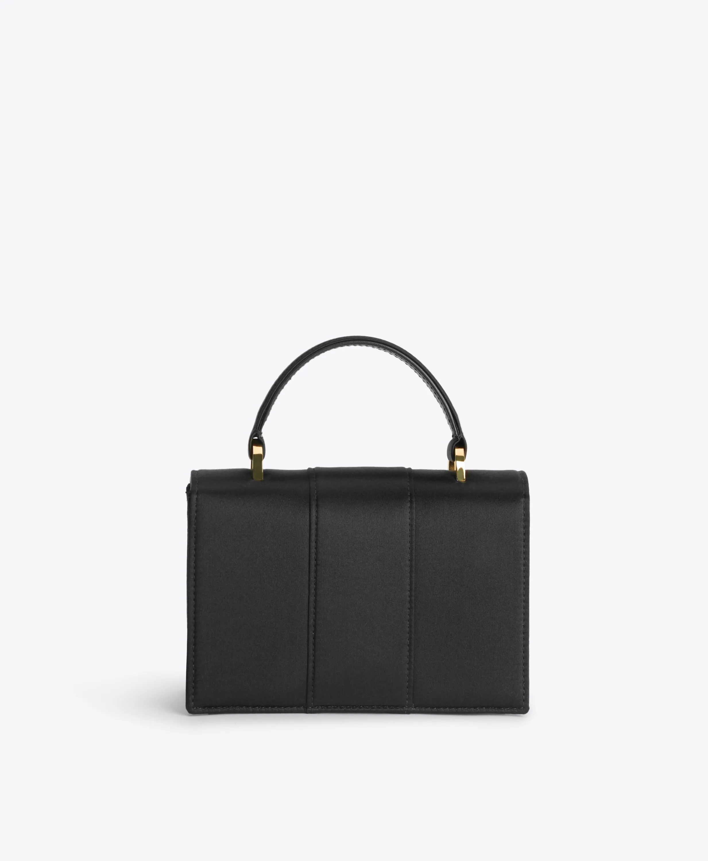 Audrey Black Satin Mini Handbag