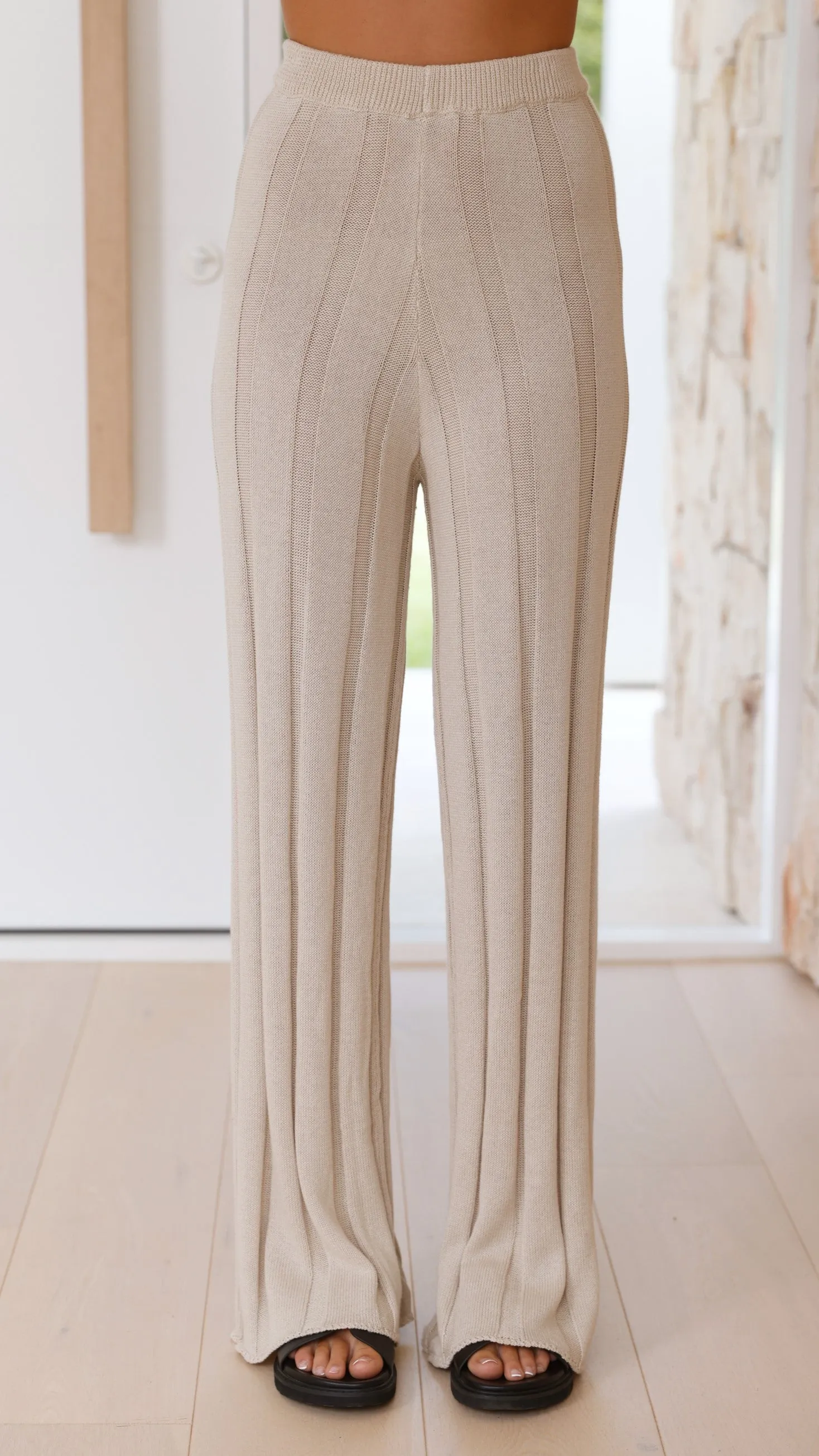 Bayu Knit Pants - Cream