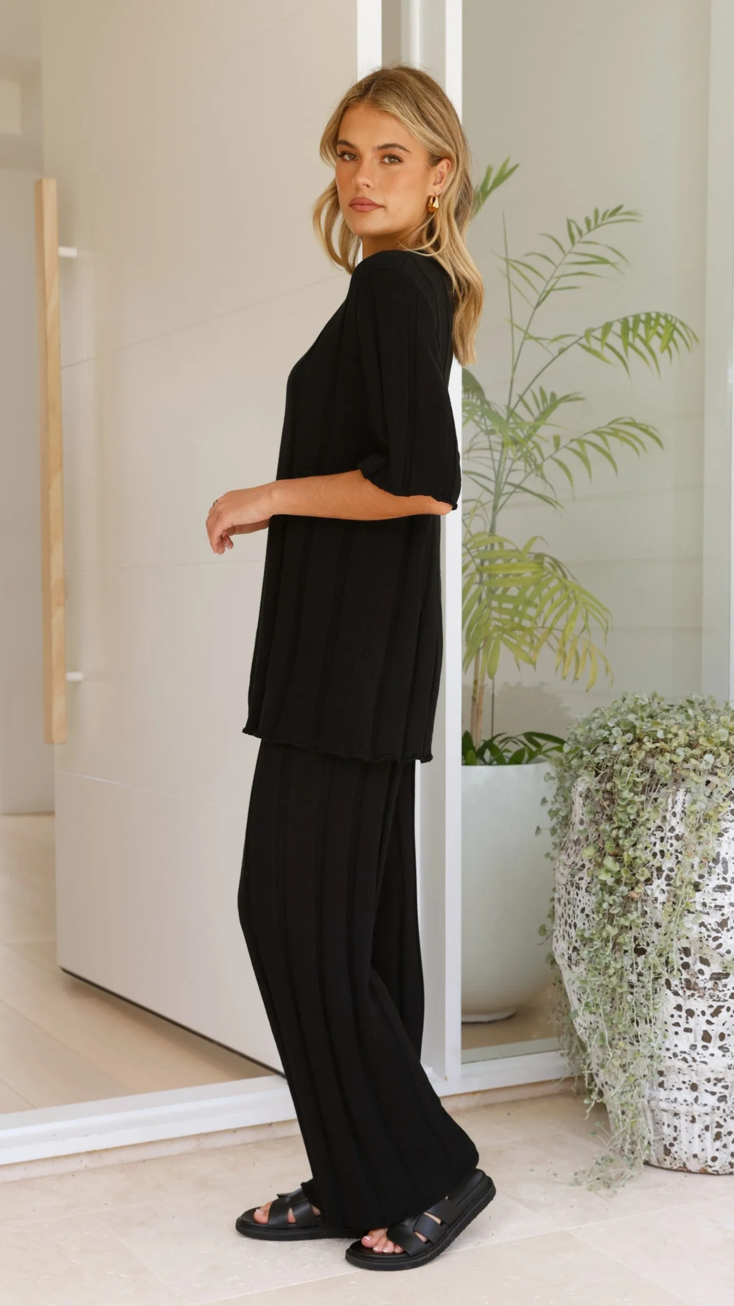 Bayu Knit Top - Black