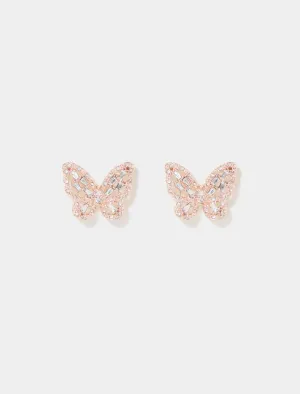 Beverly Butterfly Stone Stud Earrings