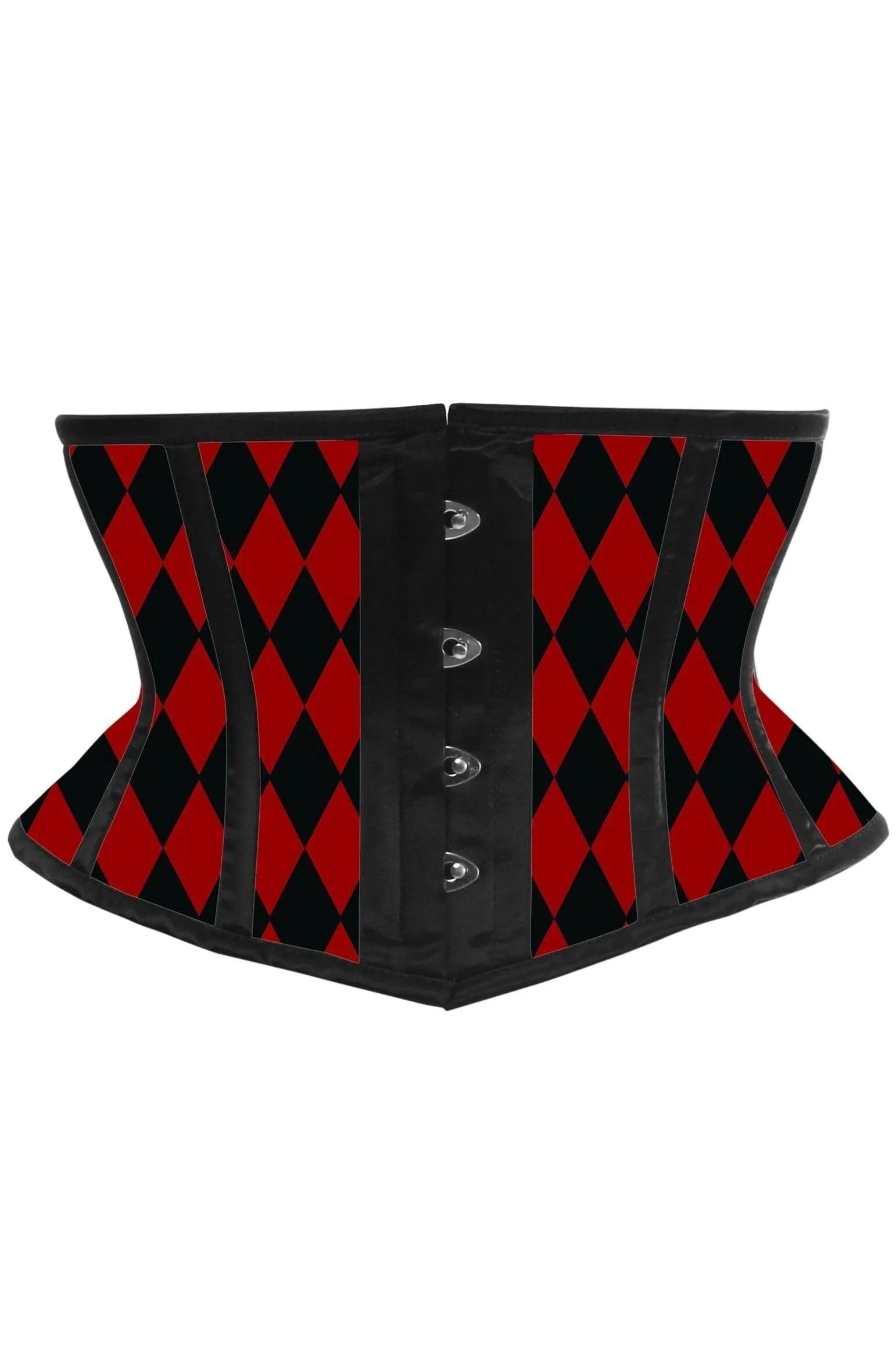 Black & Red Diamond Waist Cincher