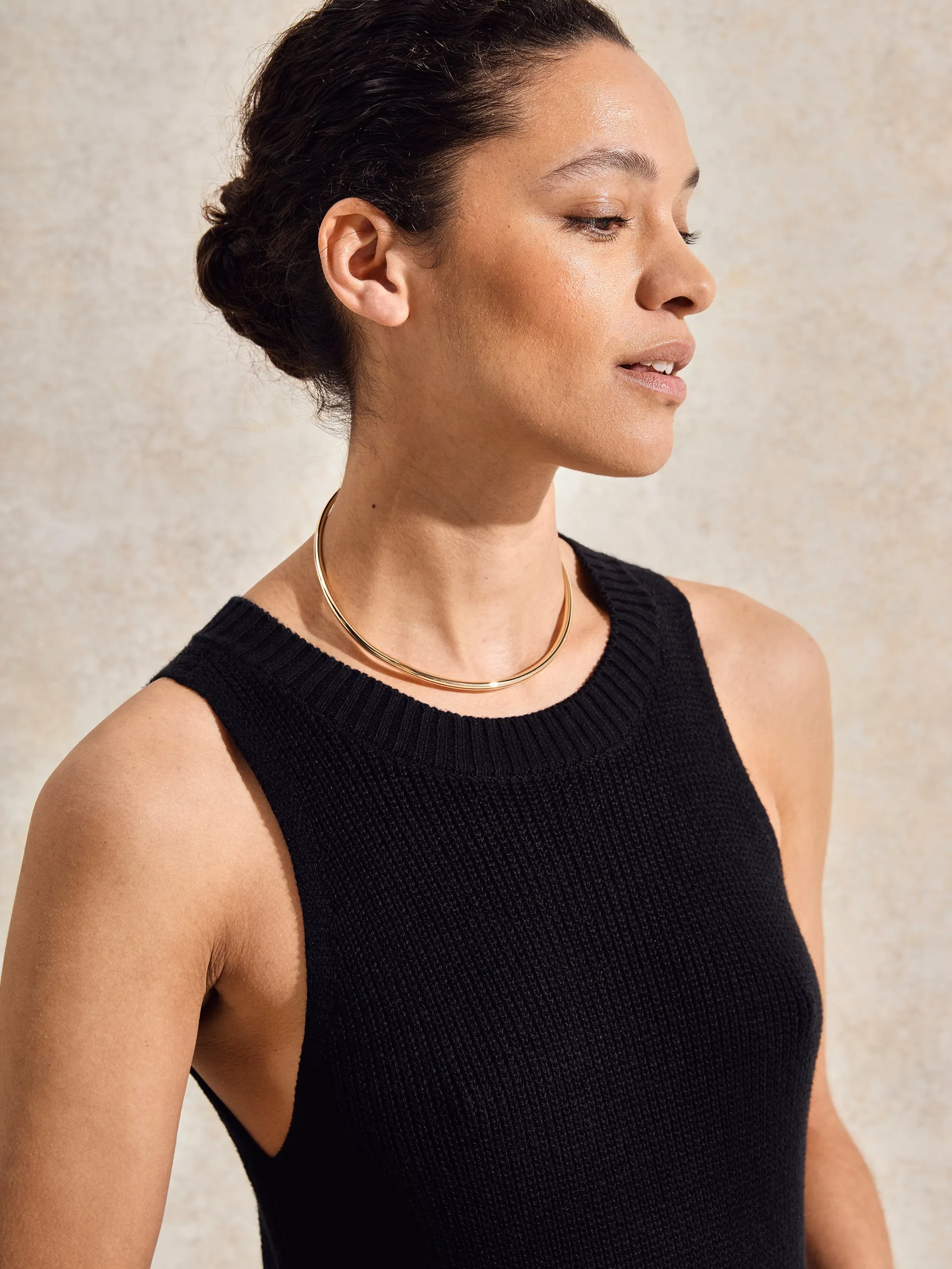 Black Knitted Maxi Dress