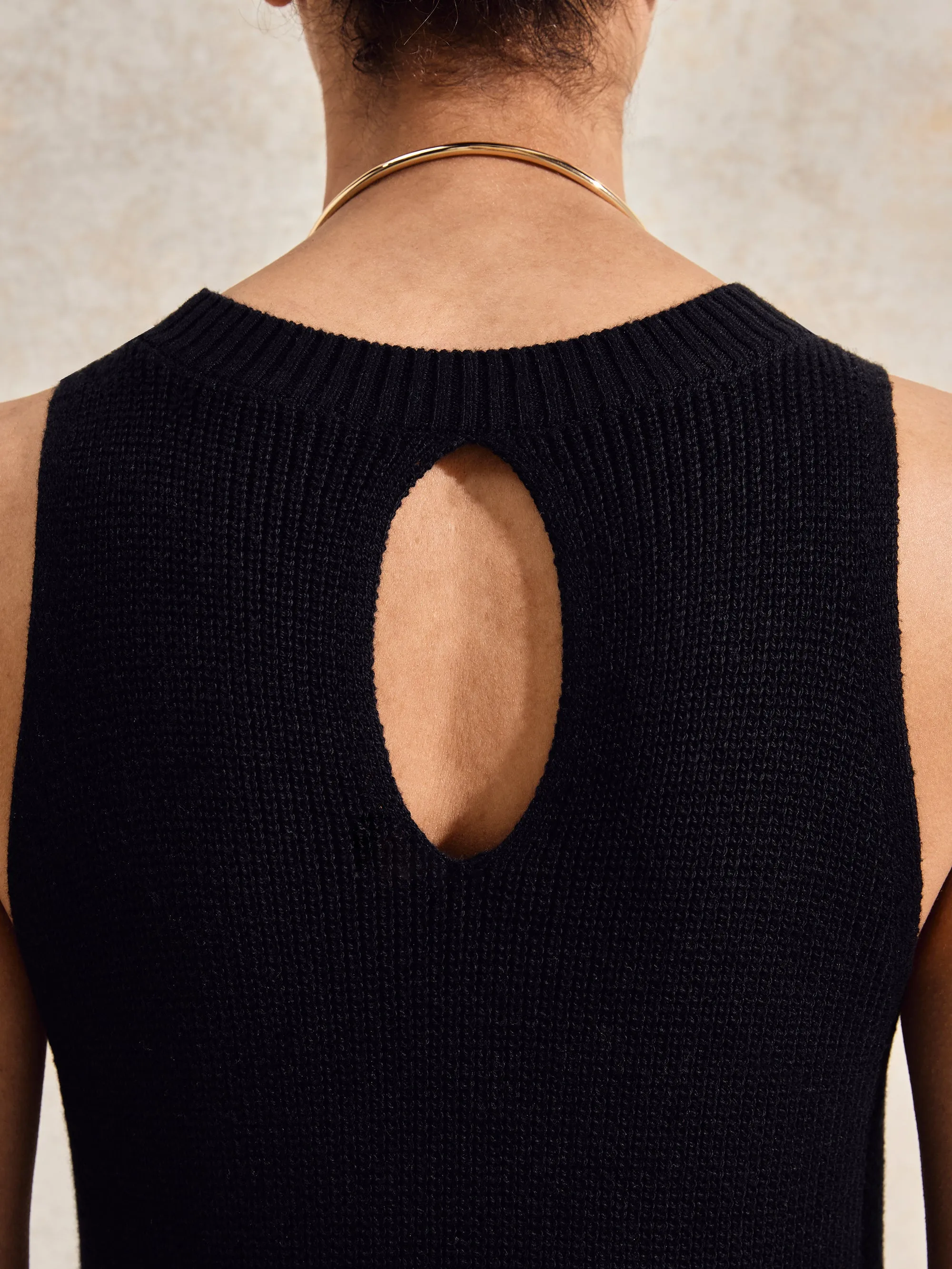 Black Knitted Maxi Dress