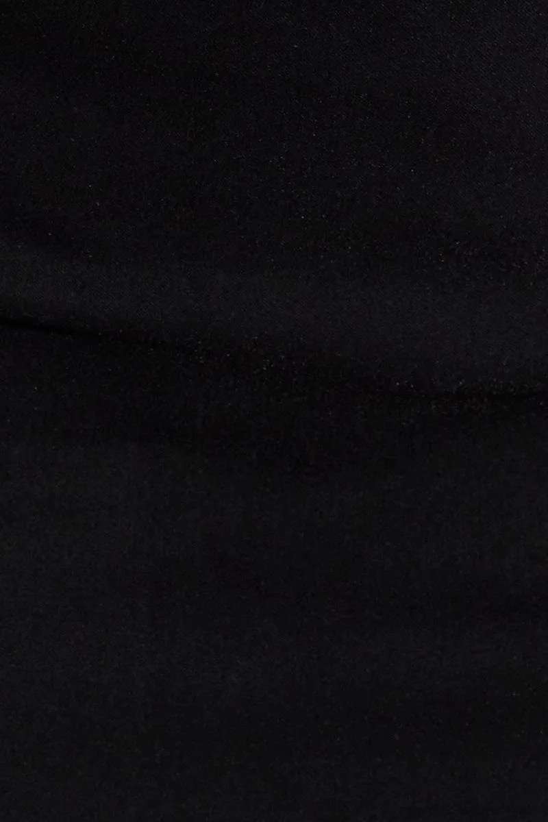 Black Mid Rise Mini Skirt