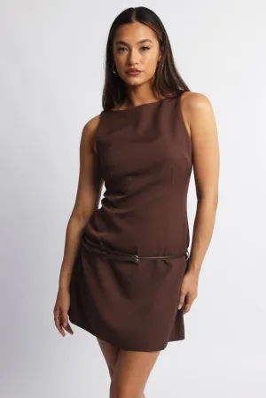 Brown Bodycon Dress Mini