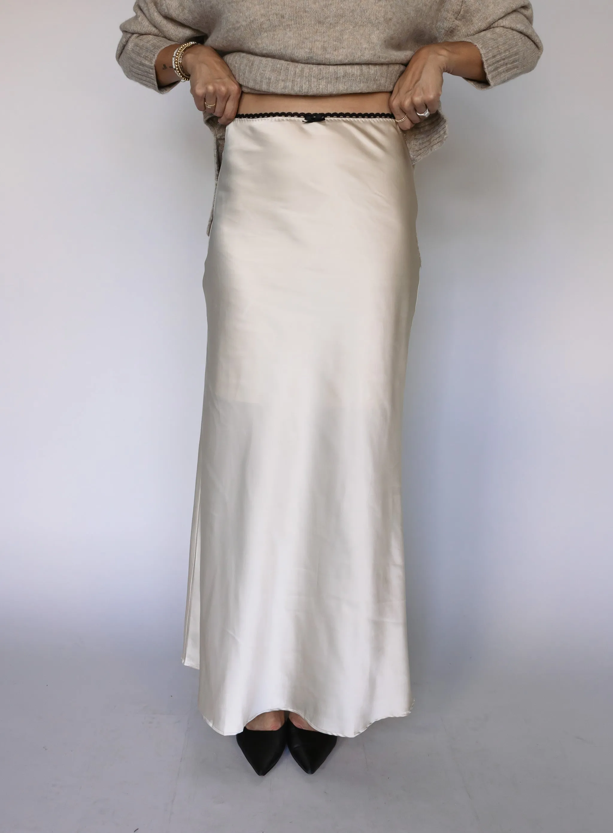 Carol Satin Maxi Skirt - Final Sale