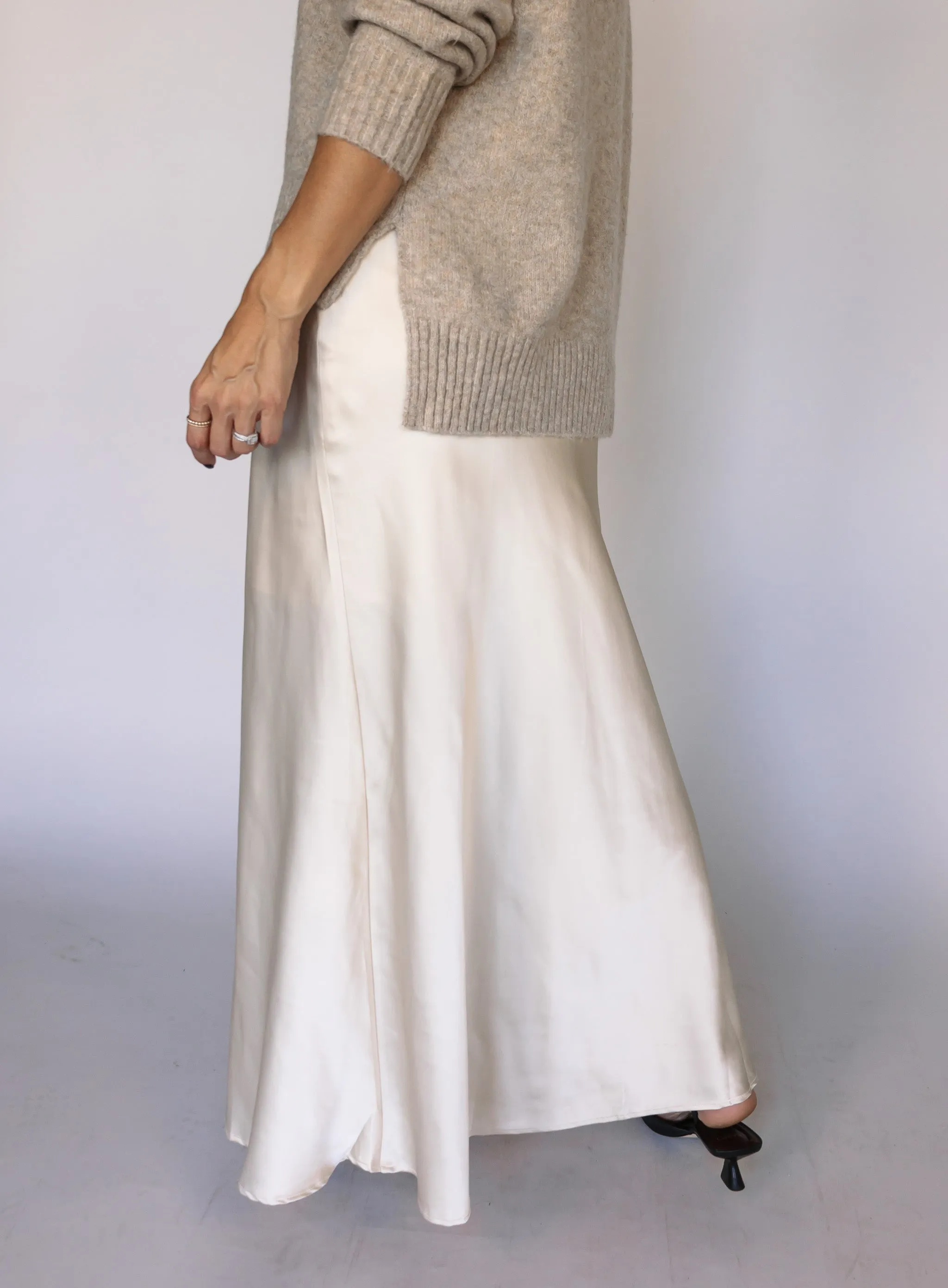 Carol Satin Maxi Skirt - Final Sale