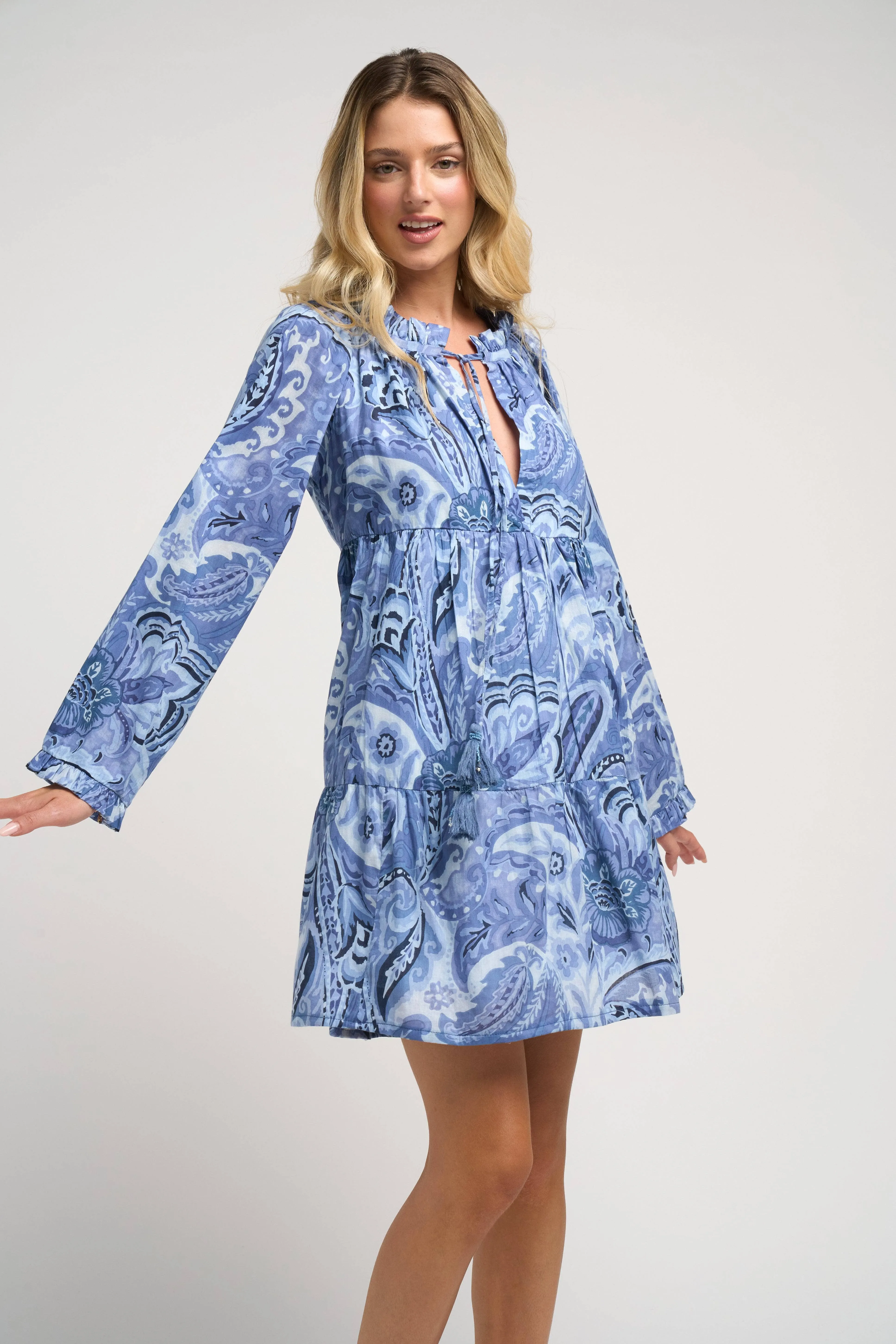 Ceru Short Dress Blue