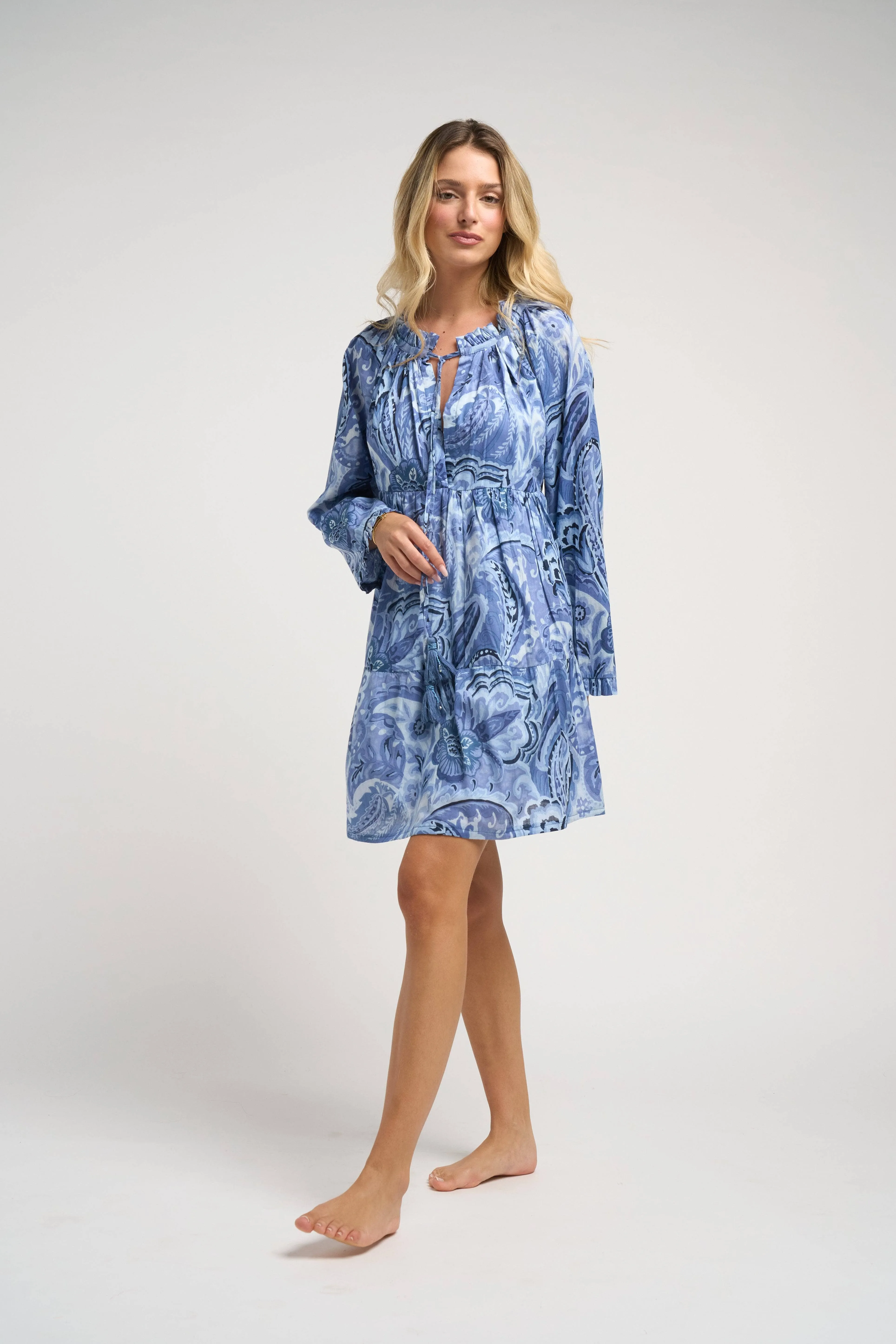 Ceru Short Dress Blue