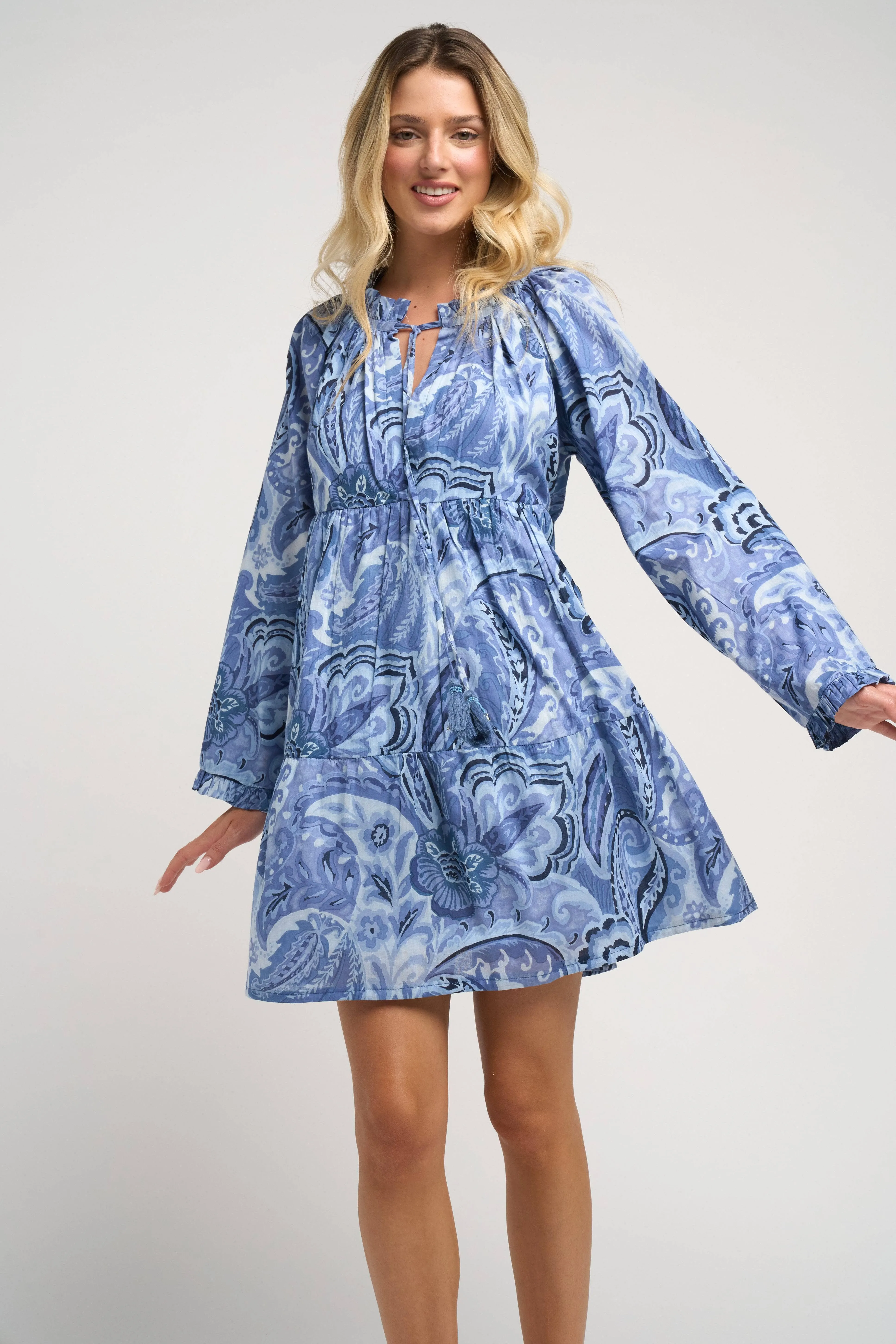Ceru Short Dress Blue