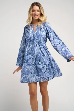 Ceru Short Dress Blue