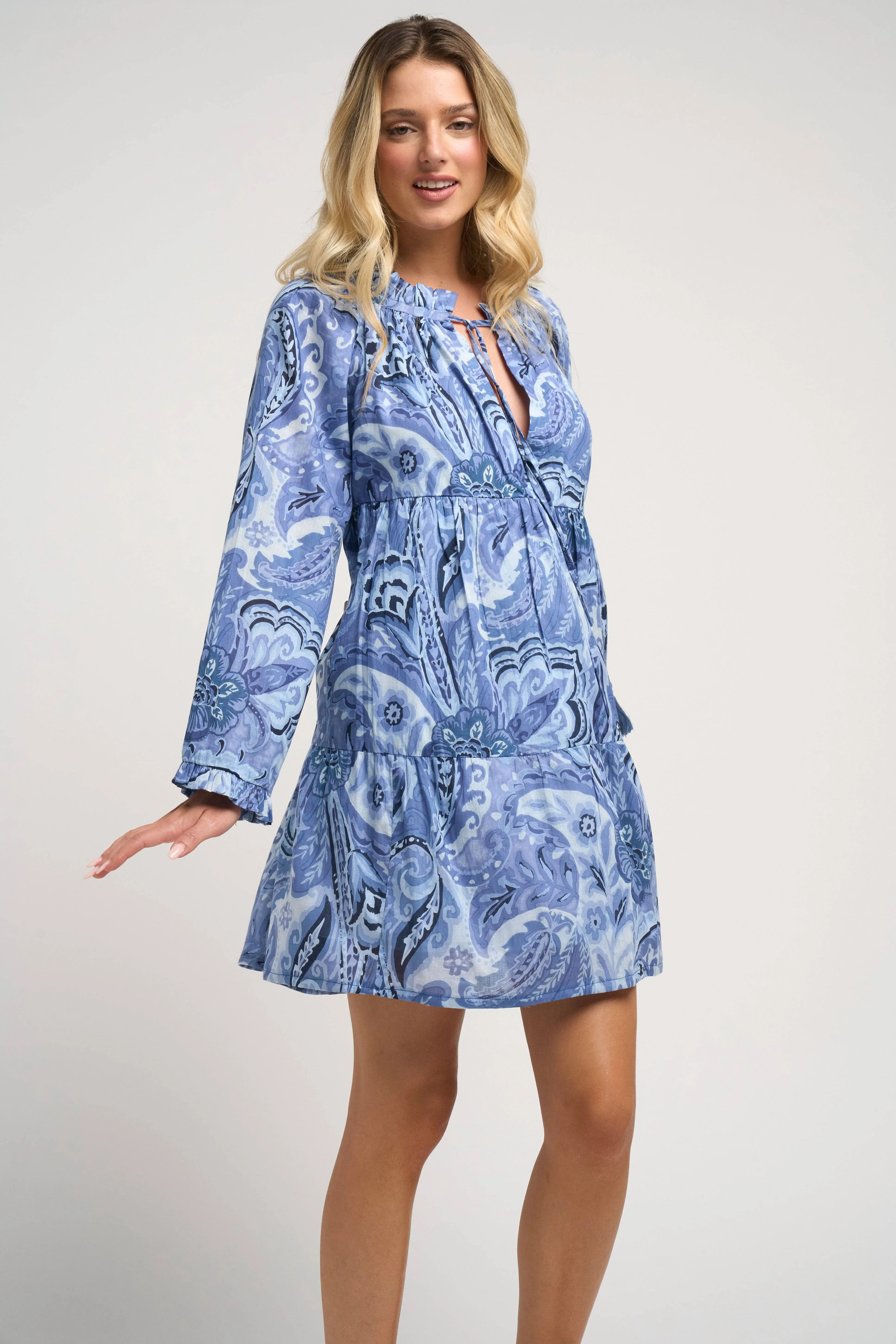 Ceru Short Dress Blue