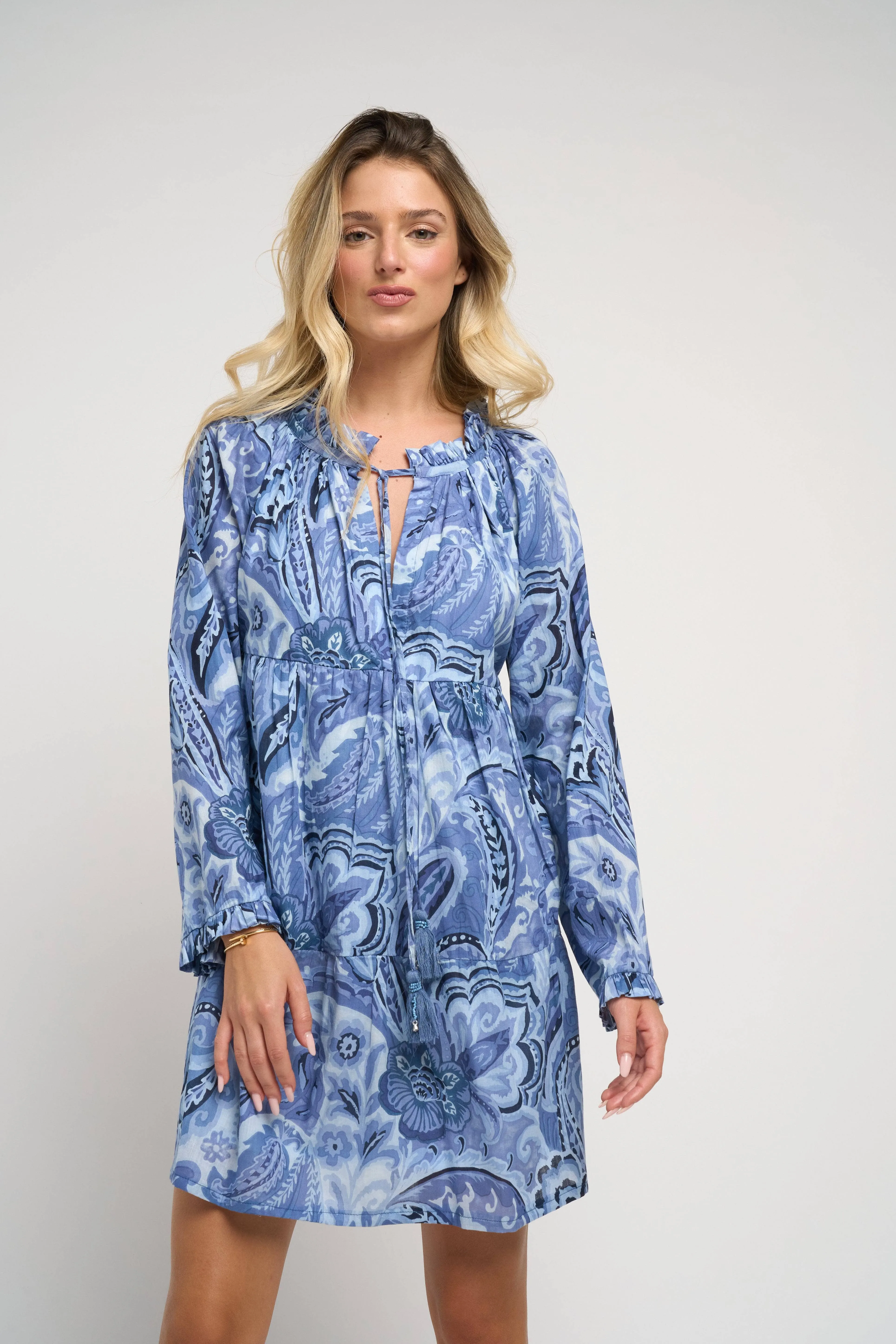 Ceru Short Dress Blue