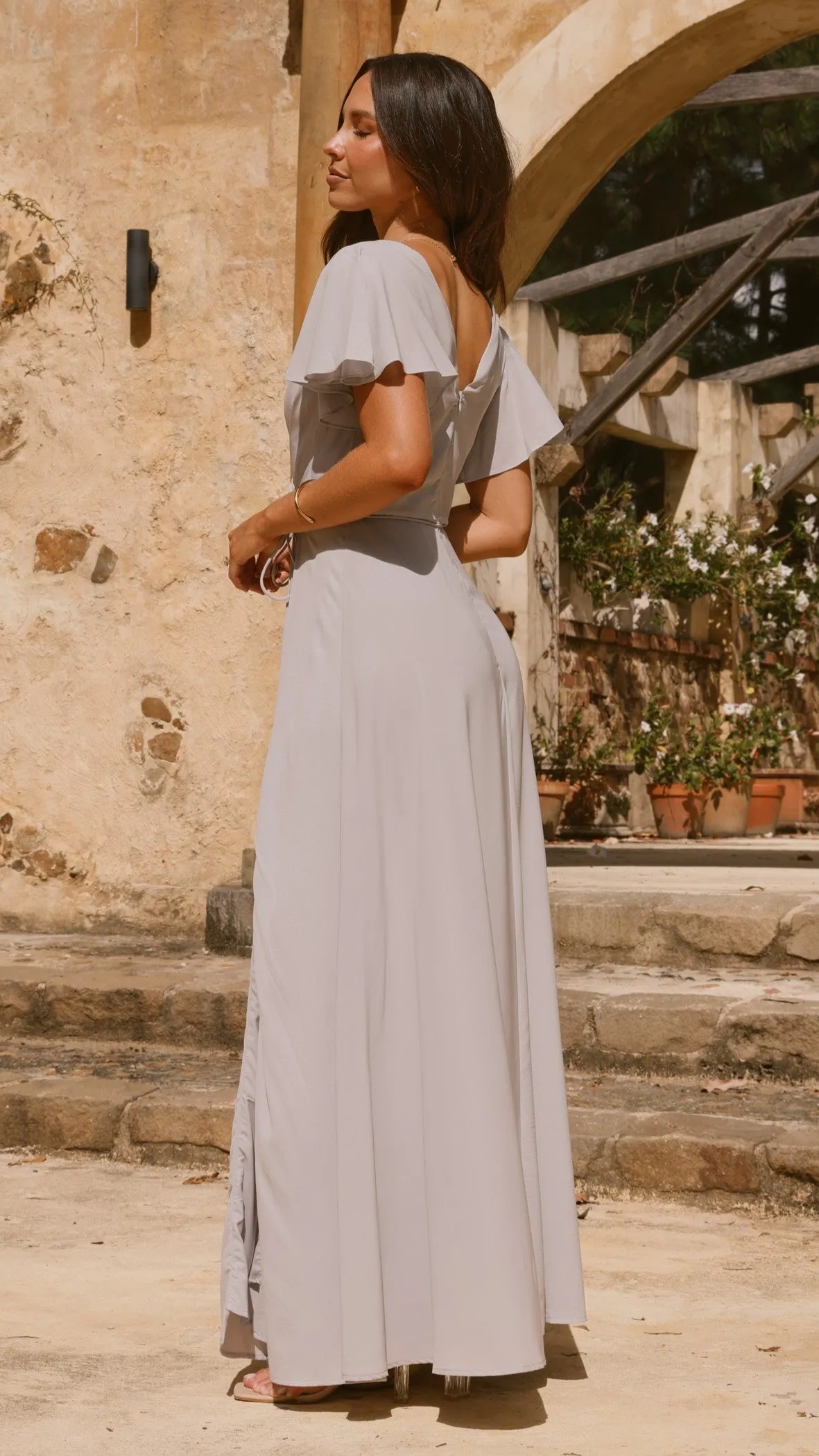 Charlize Maxi Dress - Light Grey