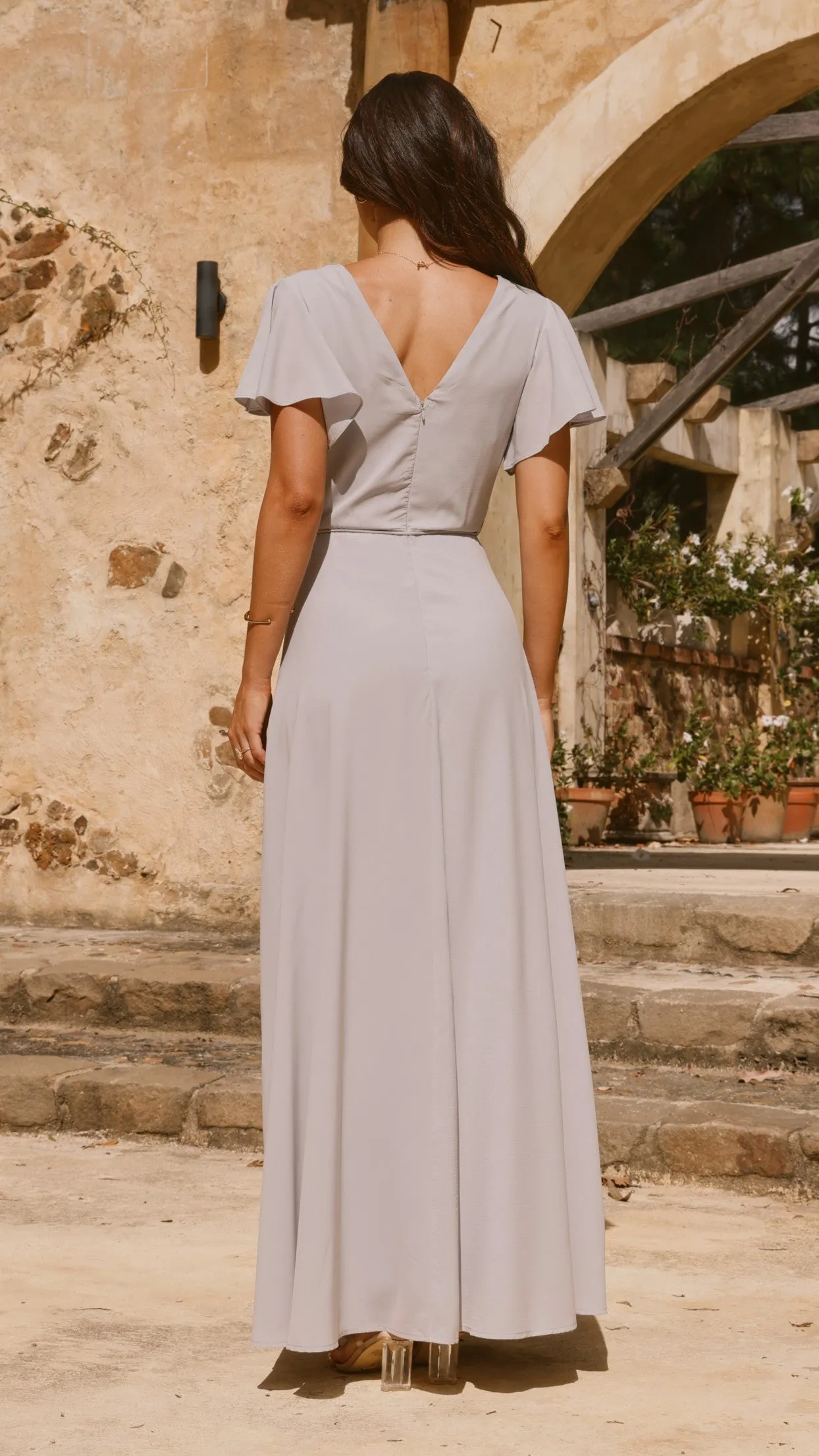 Charlize Maxi Dress - Light Grey