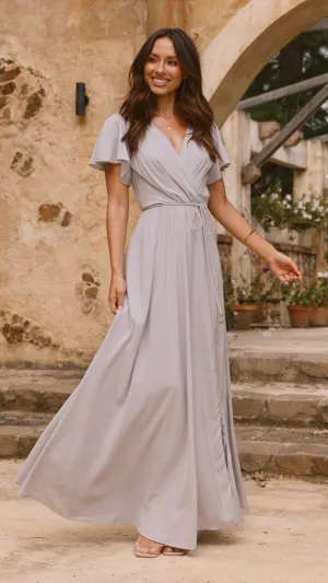 Charlize Maxi Dress - Light Grey