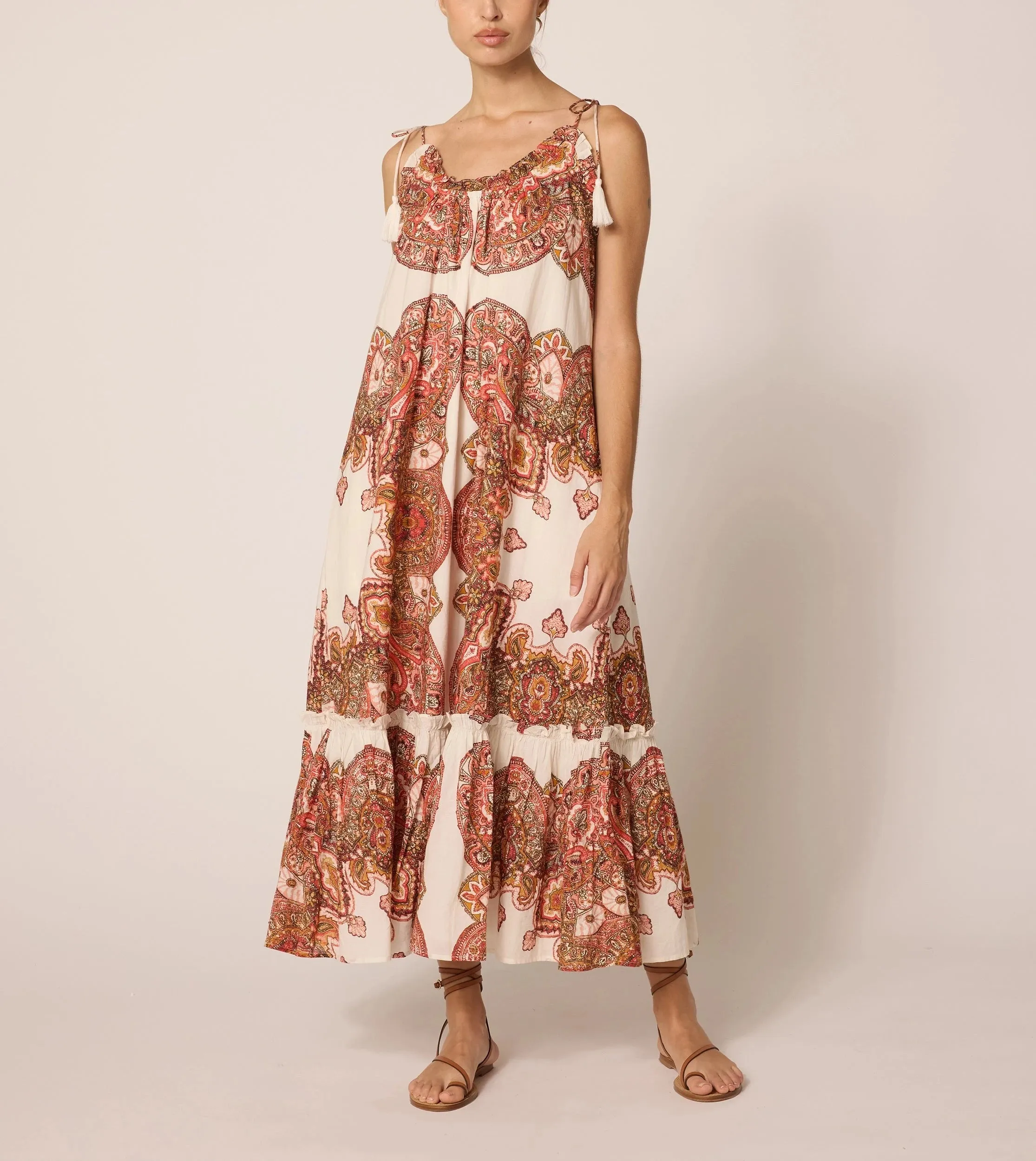 Cindy Ankle Dress | Foulard Paisley