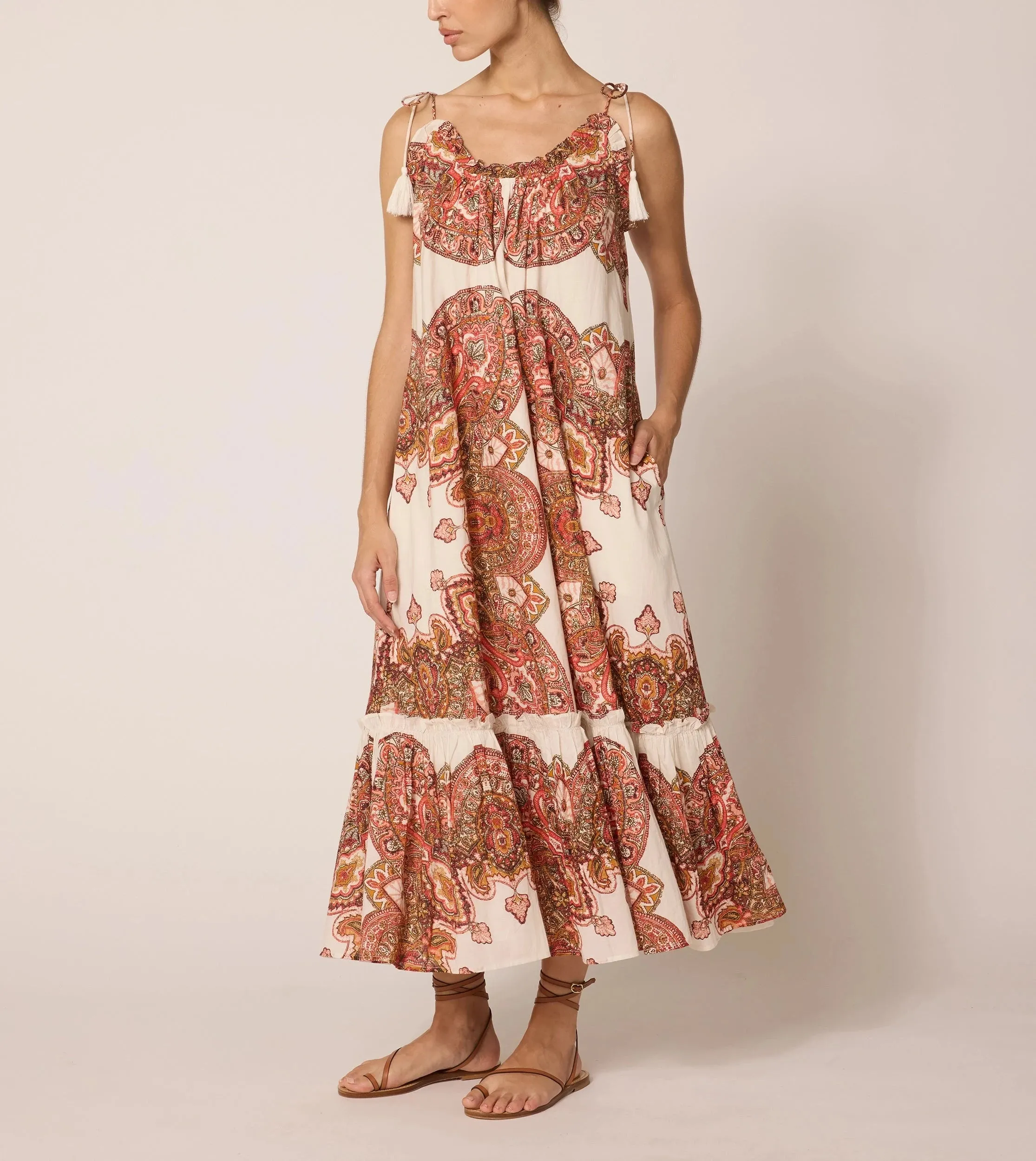 Cindy Ankle Dress | Foulard Paisley