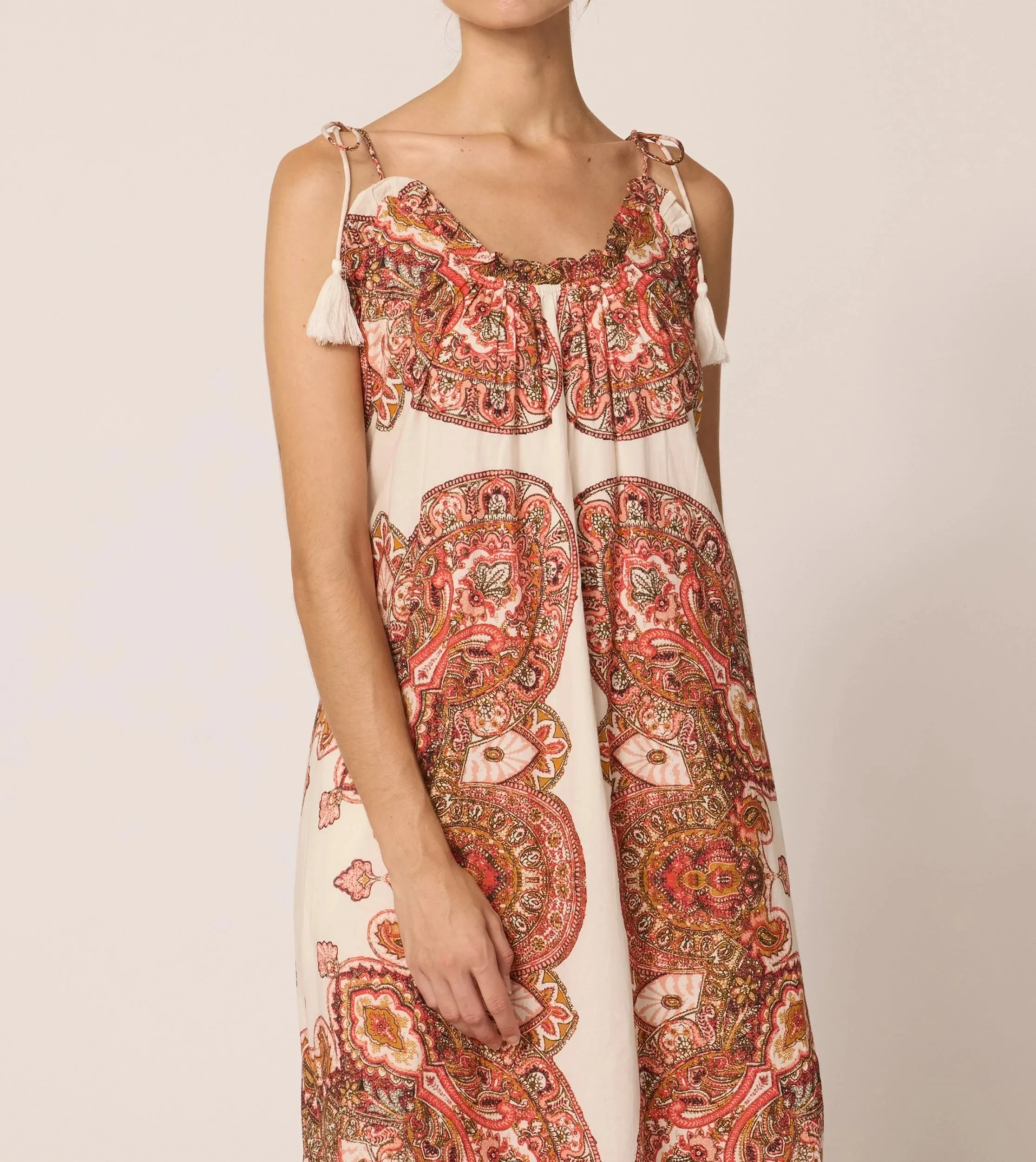 Cindy Ankle Dress | Foulard Paisley