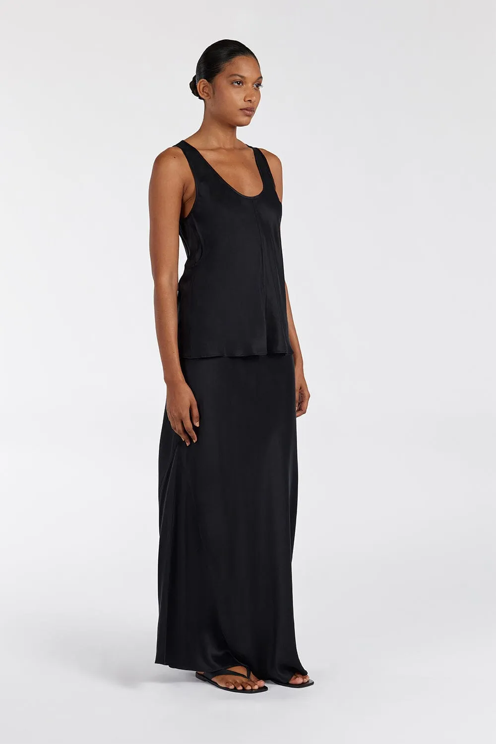 COLETTE BLACK SILK CAMI TOP