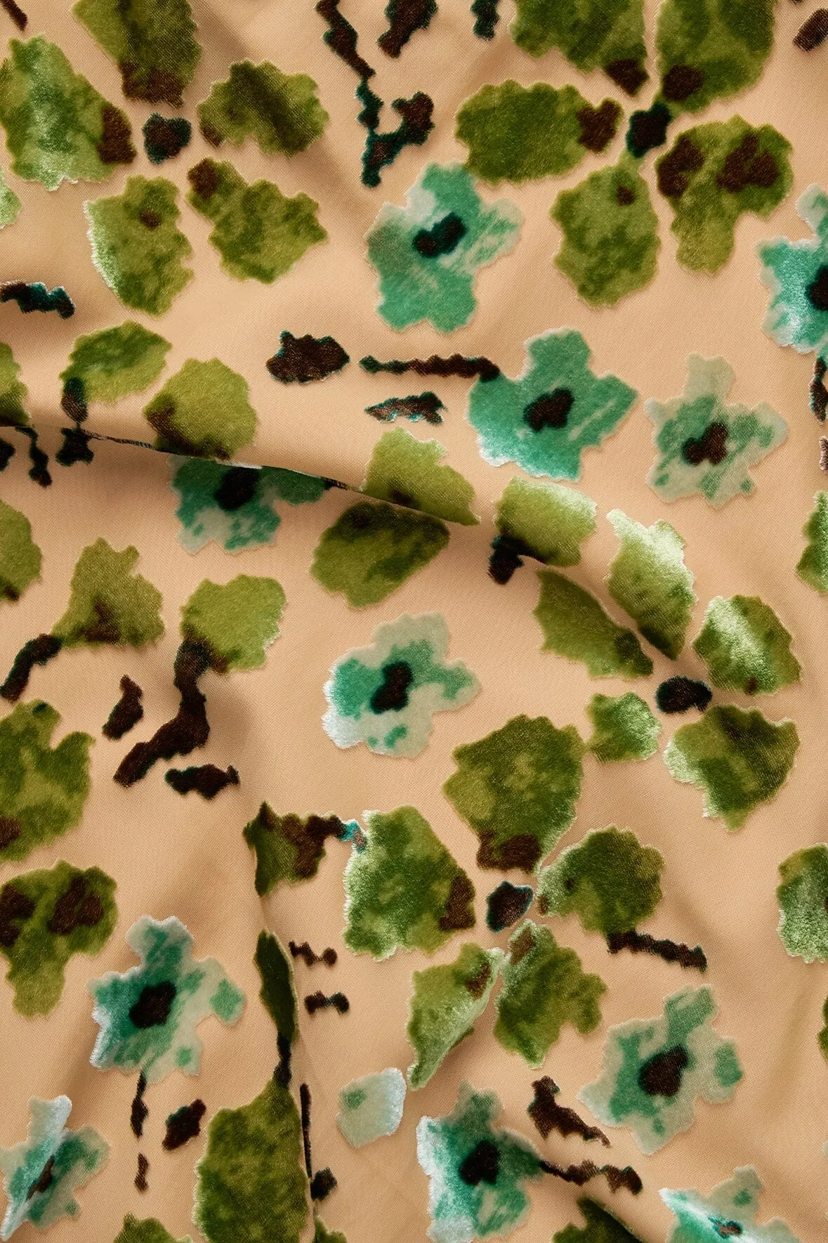 CUBISM DRESS | MOSS FLORAL TAPESTRY