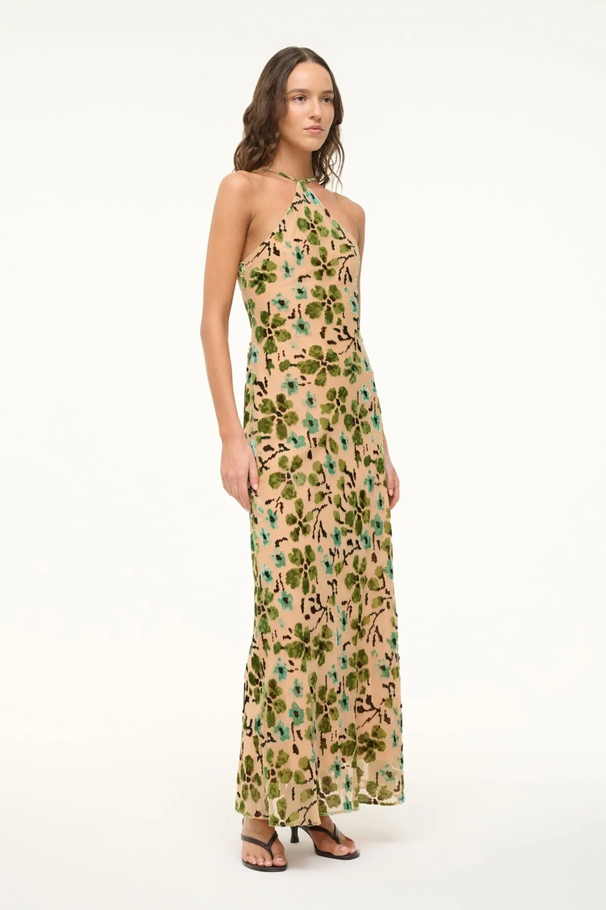 CUBISM DRESS | MOSS FLORAL TAPESTRY