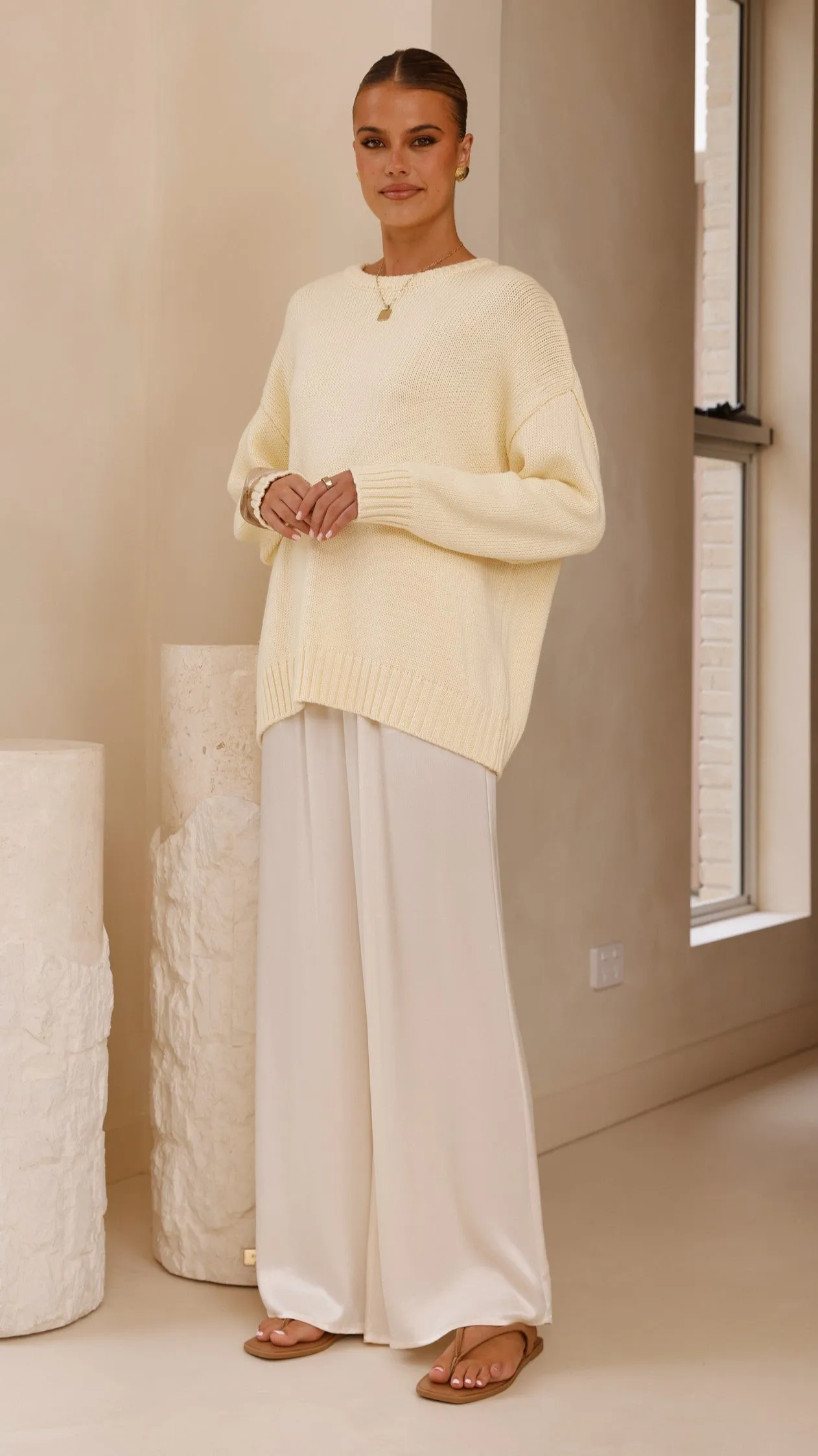 Dara Knitted Sweater - Butter Yellow