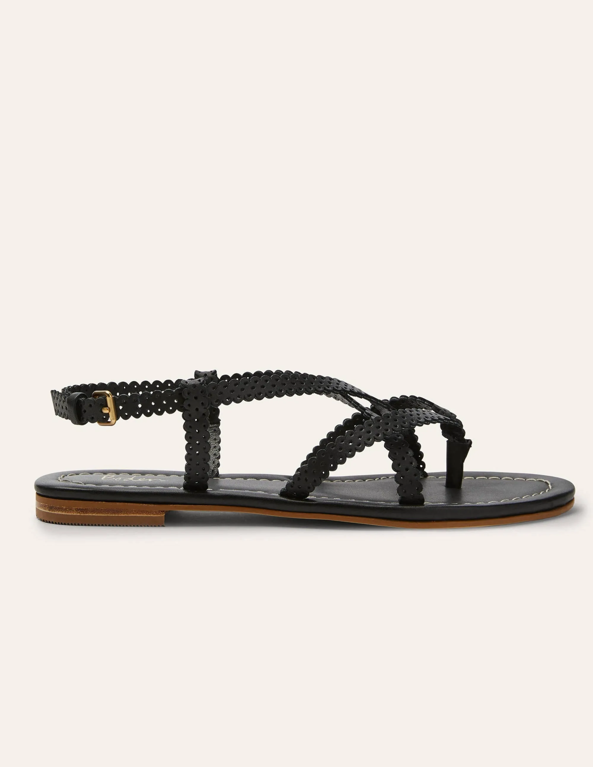 Deborah Strappy Sandals-Black