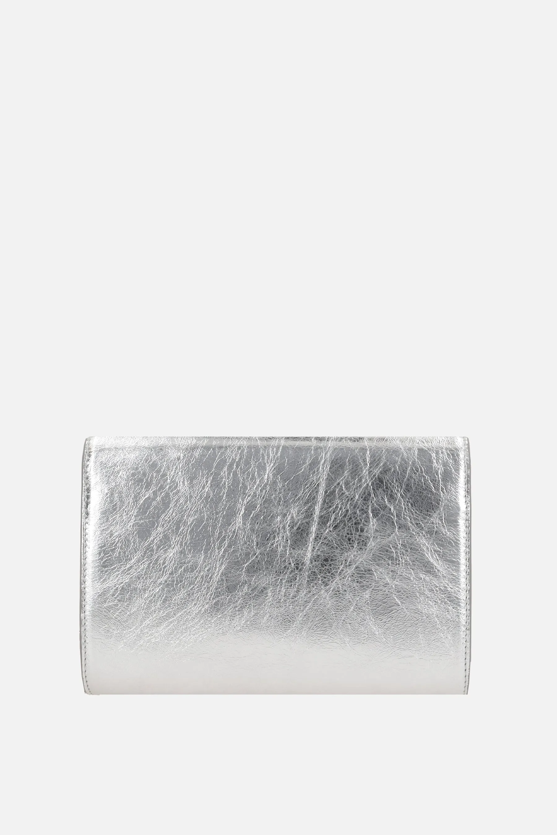 Efflorescence mini clutch in laminated nappa