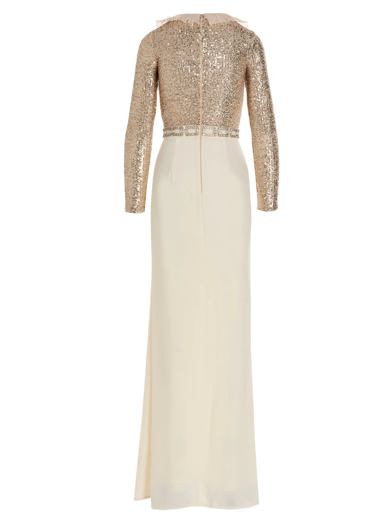 Elisabetta Franchi Embroidered Ruffled Dress