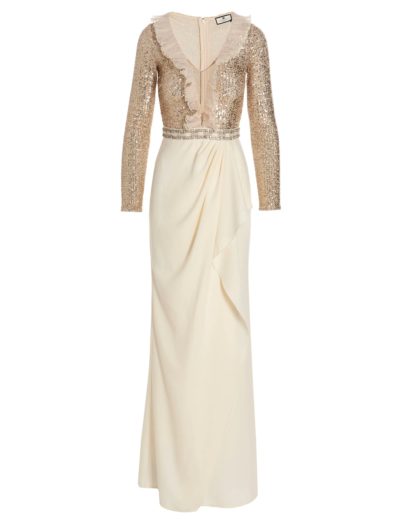 Elisabetta Franchi Embroidered Ruffled Dress