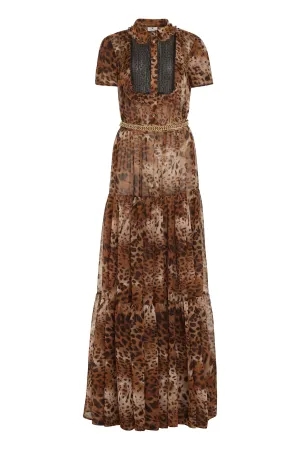 Elisabetta Franchi Ruffled Short-Sleeved Dress