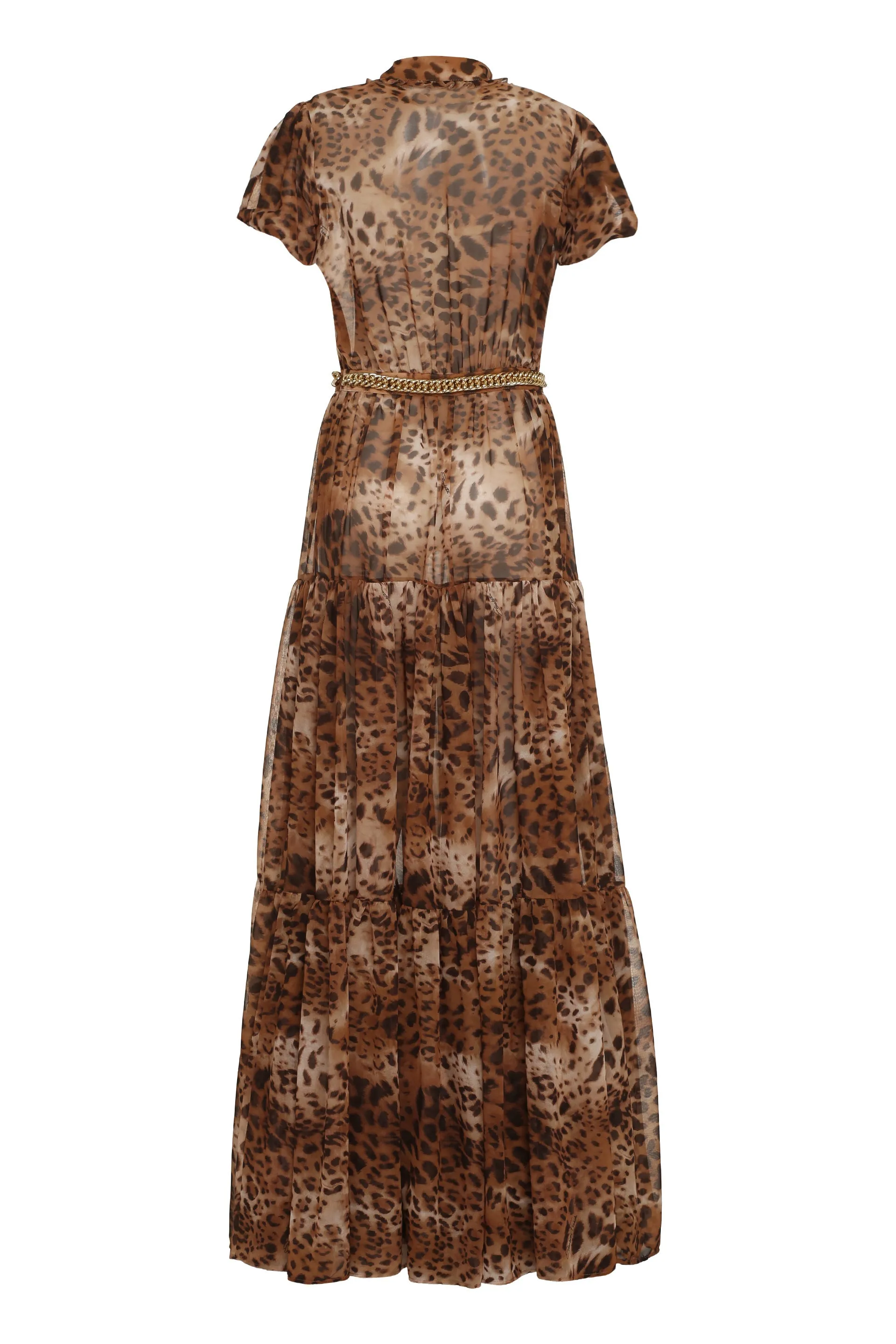 Elisabetta Franchi Ruffled Short-Sleeved Dress