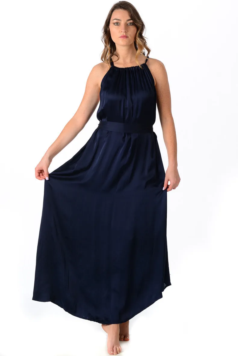 Elizabeth Dress / Sapphire Silk