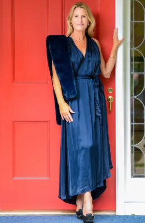Elizabeth Dress / Sapphire Silk
