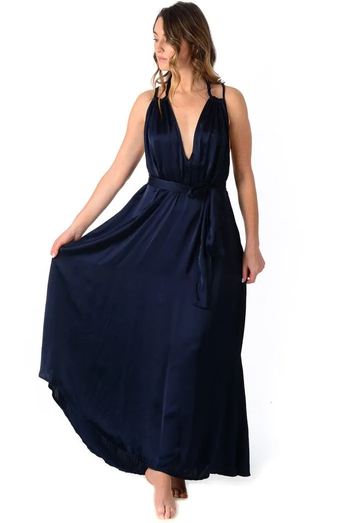 Elizabeth Dress / Sapphire Silk